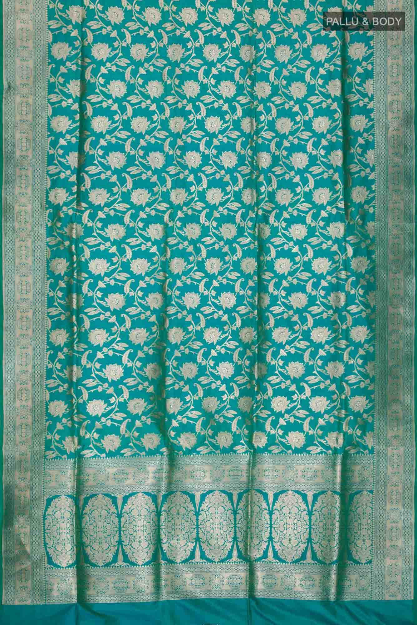 Blue Banarasi Silk Saree