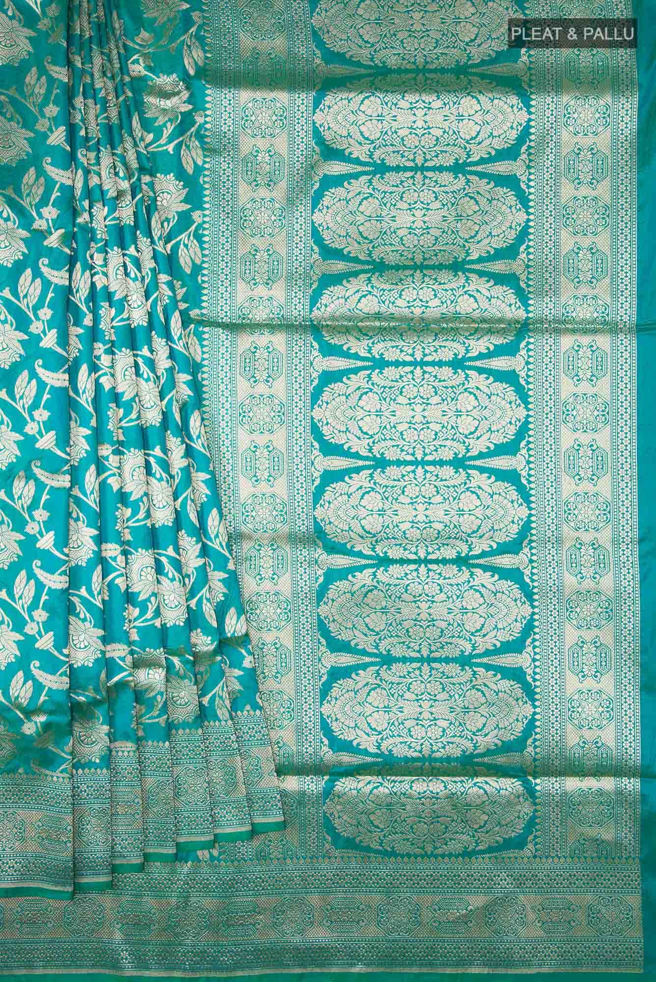 Blue Banarasi Silk Saree