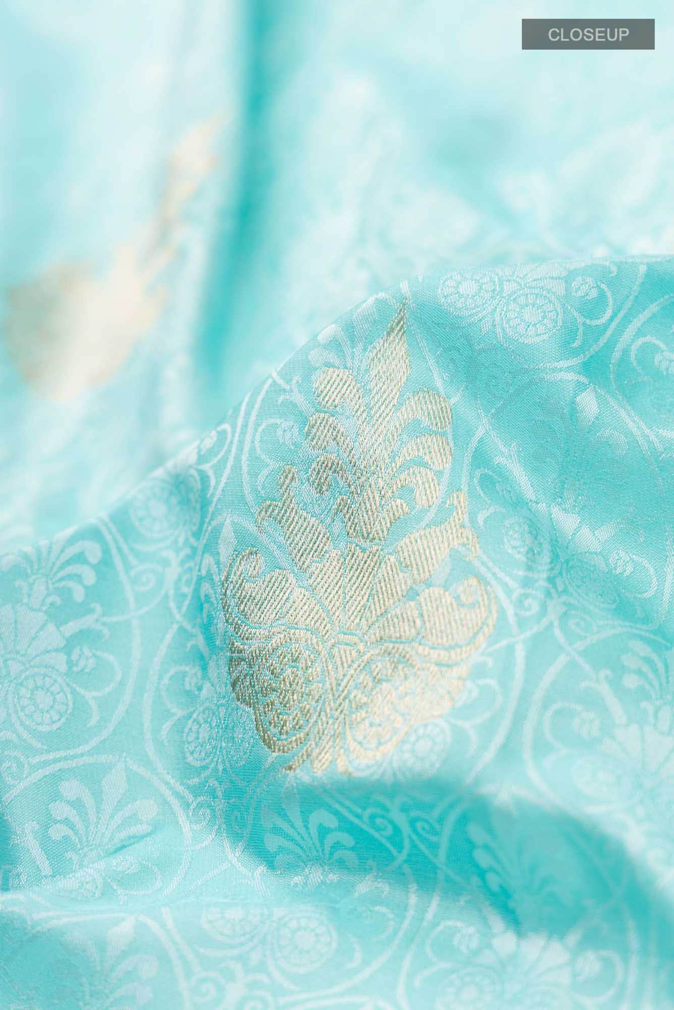 Blue Dual Tone Bangalore Silk Saree