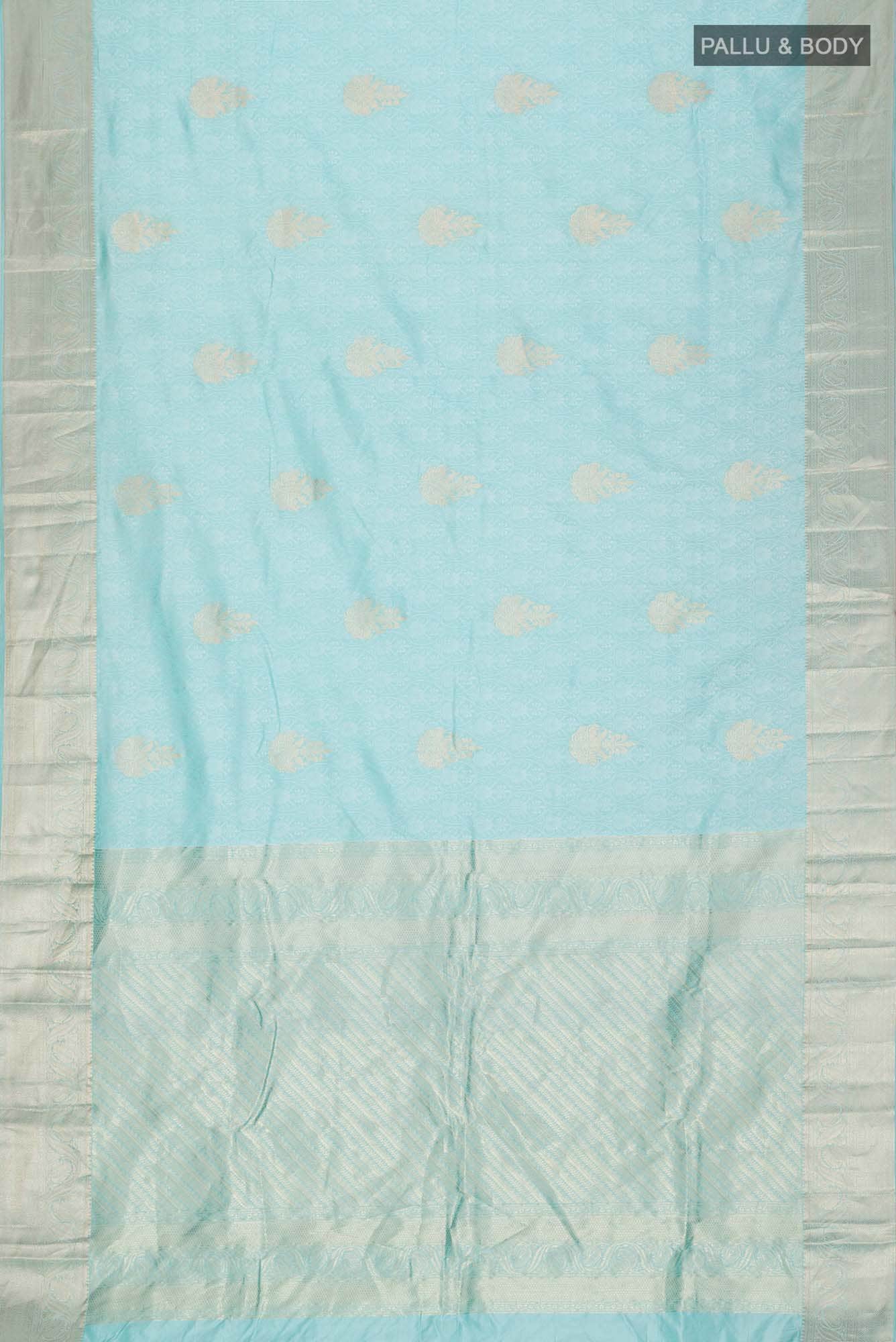 Blue Dual Tone Bangalore Silk Saree