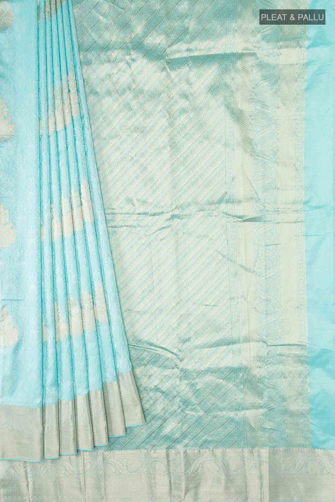 Blue Dual Tone Bangalore Silk Saree