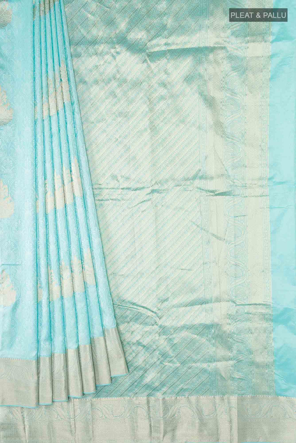 Blue Dual Tone Bangalore Silk Saree