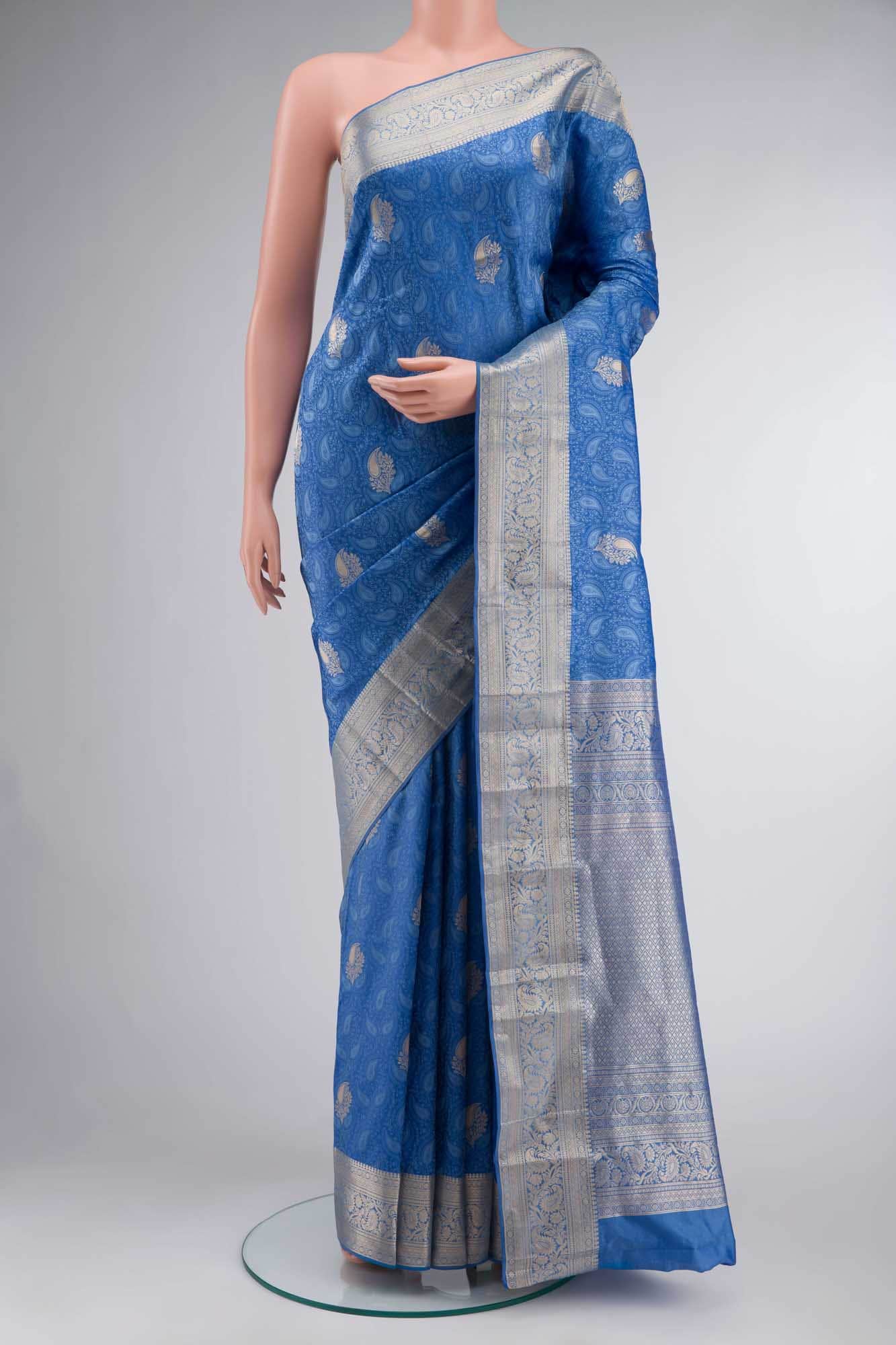 Blue Bangalore Silk Saree