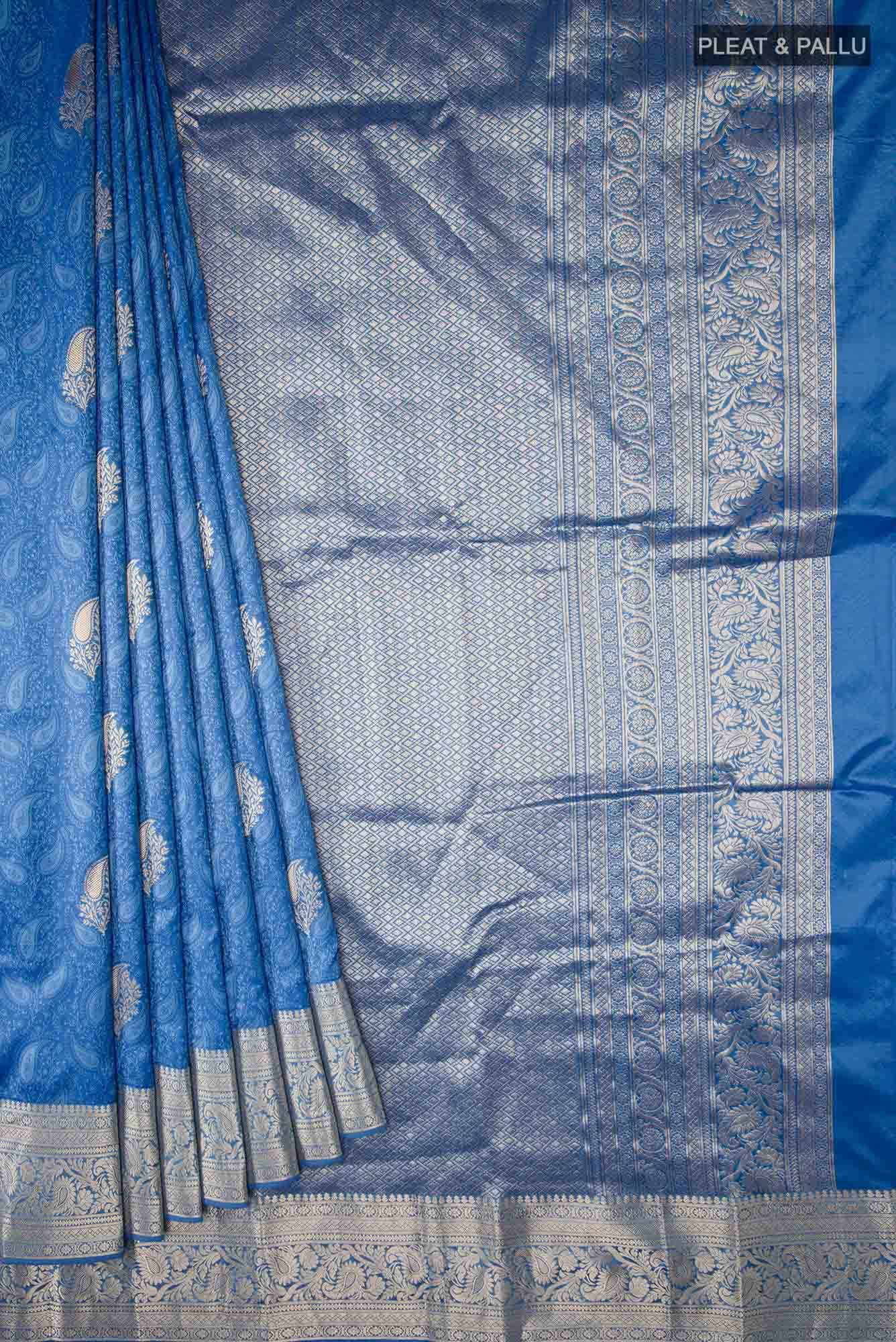 Blue Bangalore Silk Saree
