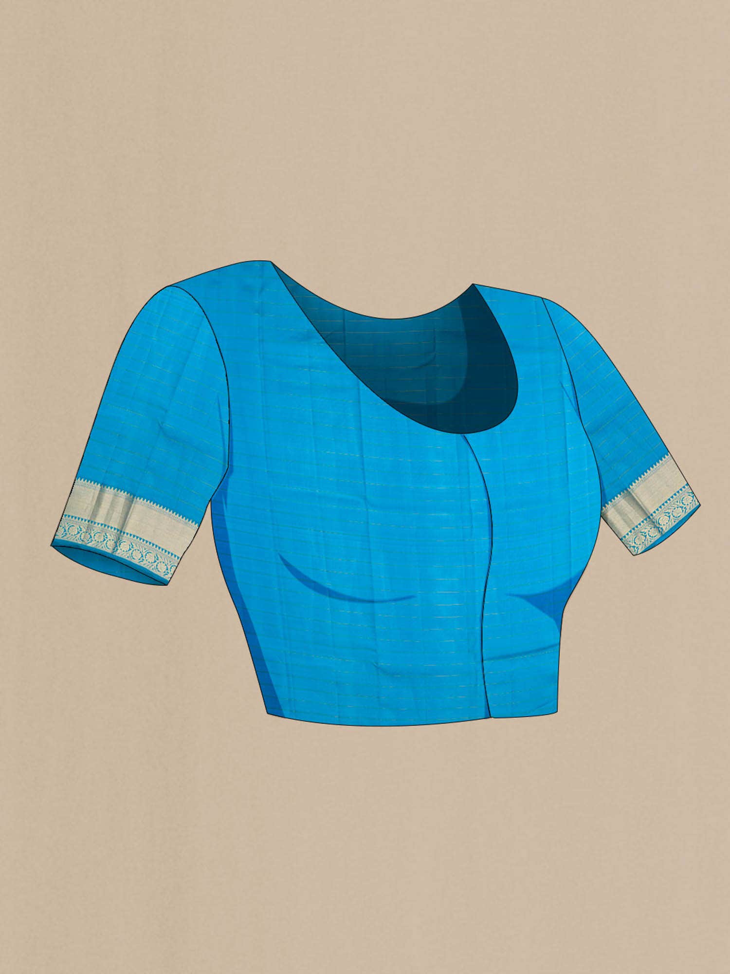 Blue Dual Tone Kanchipuram Silk Saree