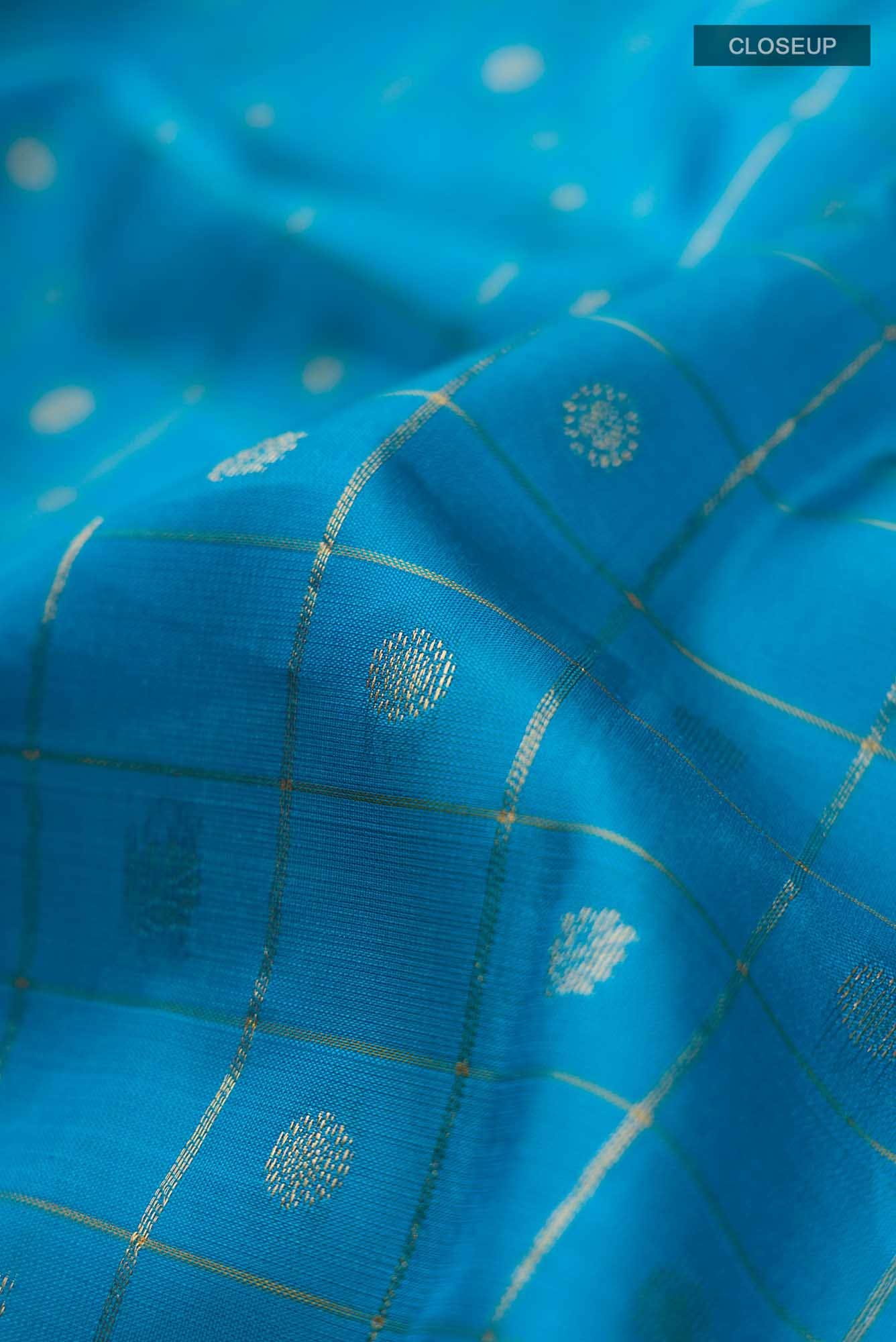 Blue Dual Tone Kanchipuram Silk Saree
