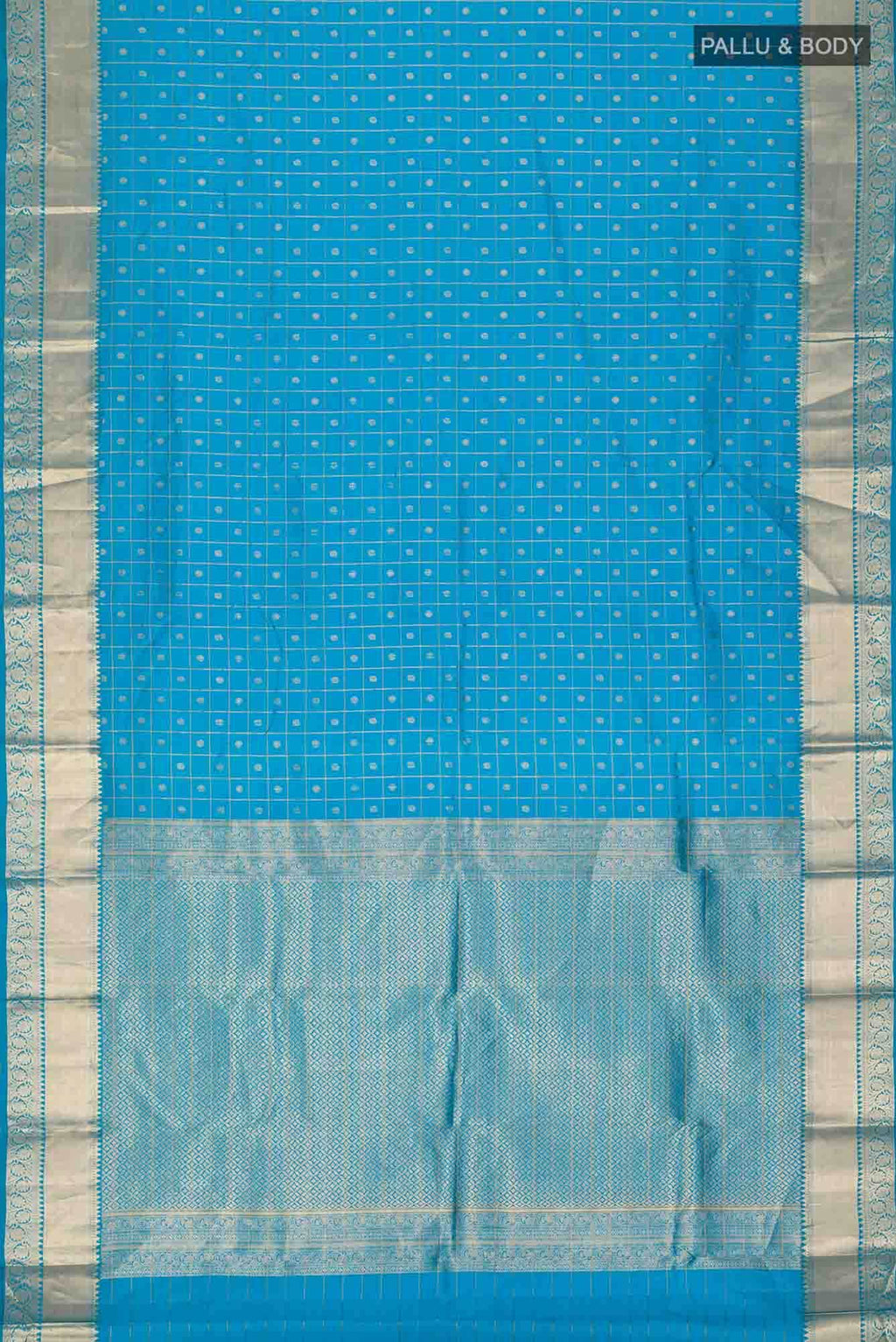 Blue Dual Tone Kanchipuram Silk Saree