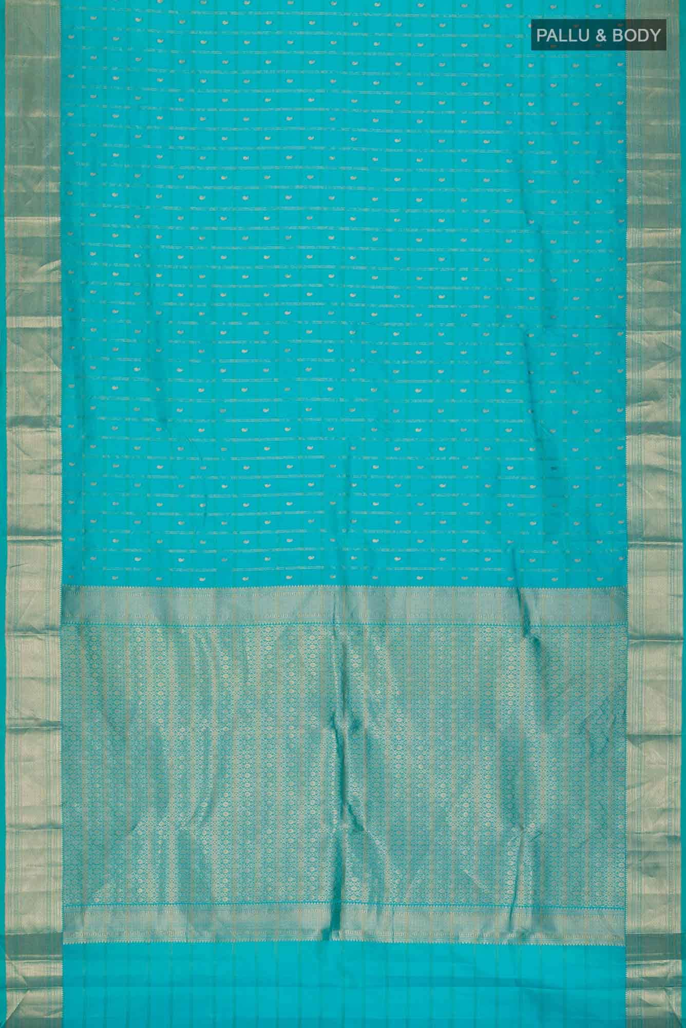 Blue Dual Tone Kanchipuram Silk Saree