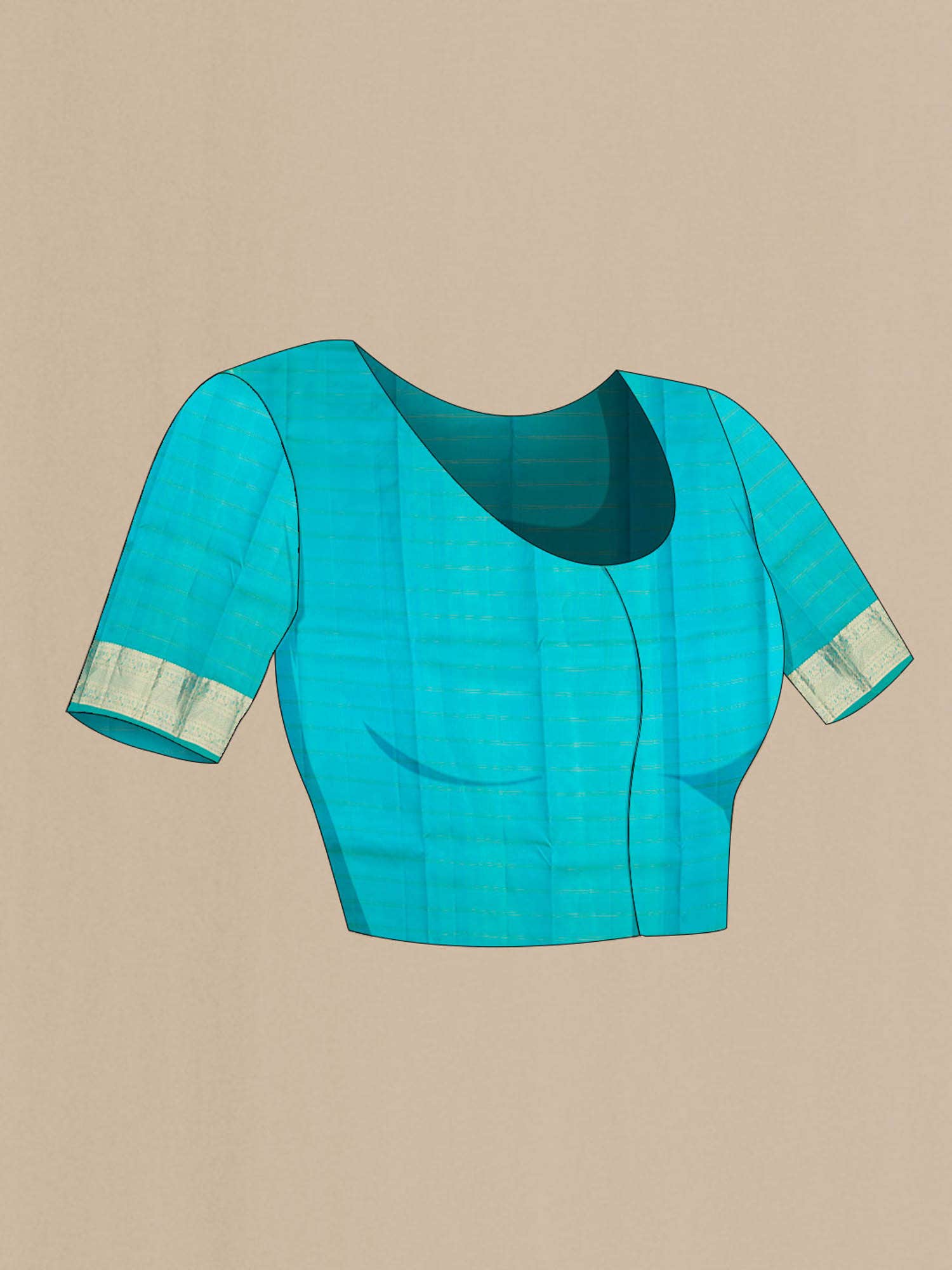 Blue Dual Tone Kanchipuram Silk Saree