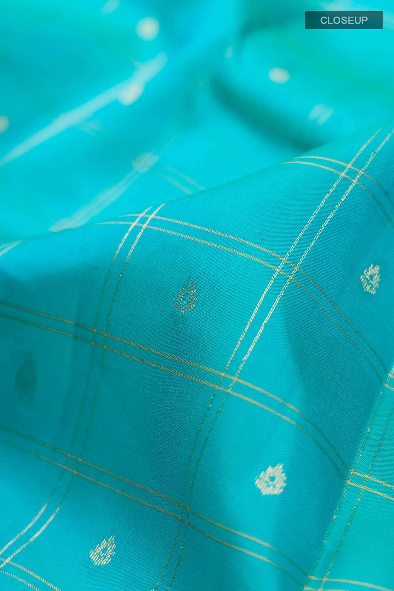 Blue Dual Tone Kanchipuram Silk Saree