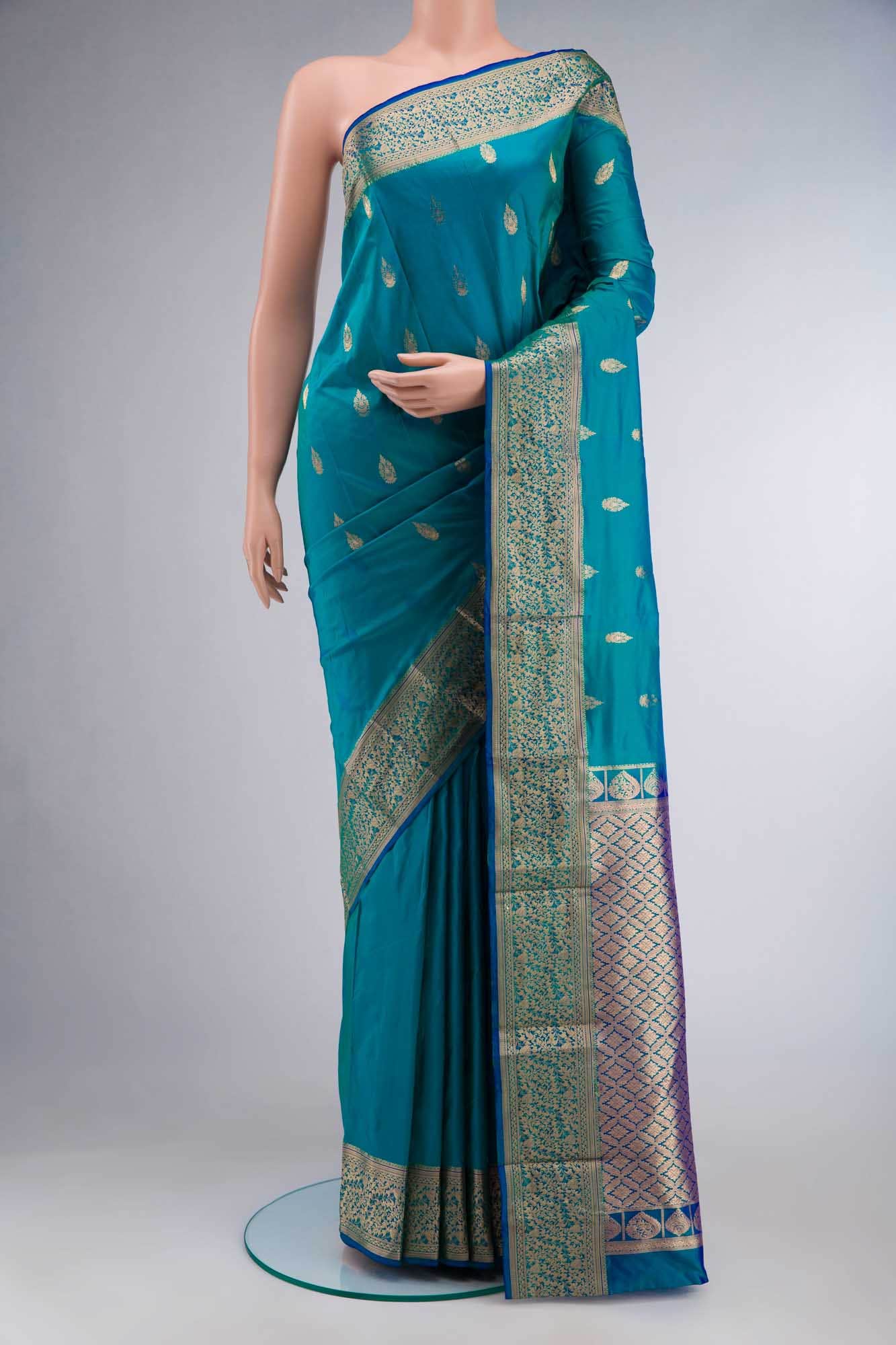 Blue Bangalore Silk Saree
