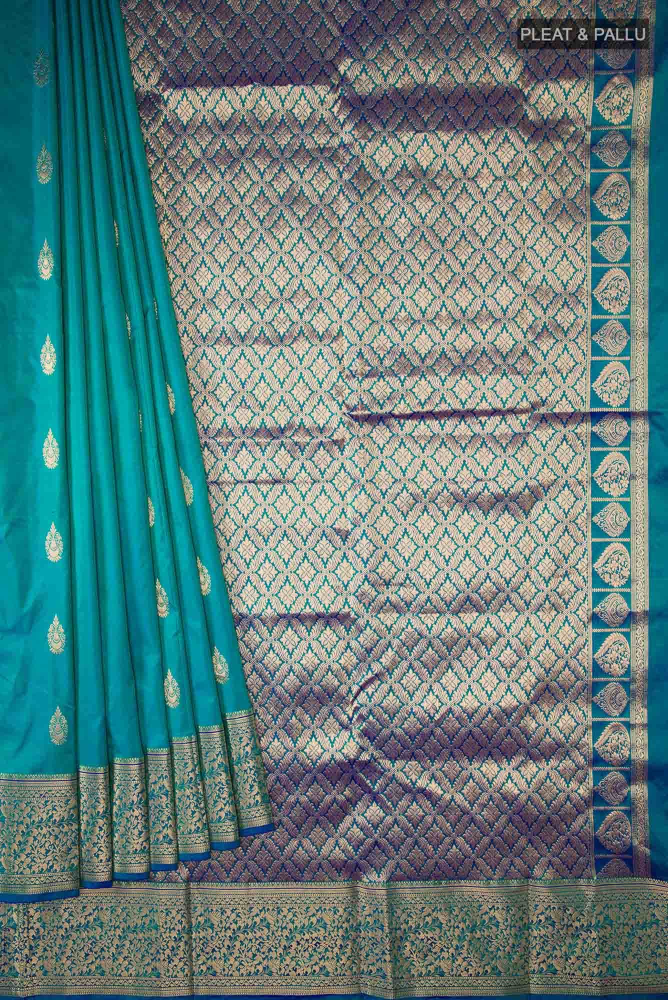 Blue Bangalore Silk Saree