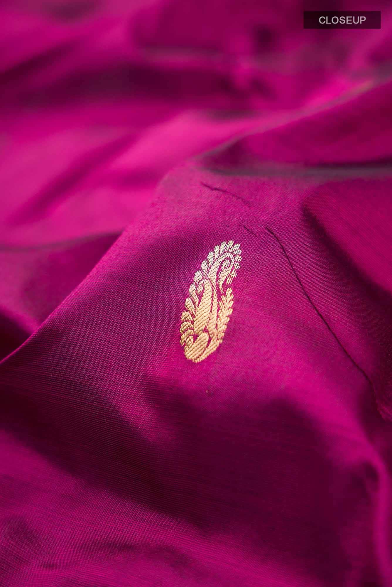 Magenta Bangalore Silk Saree