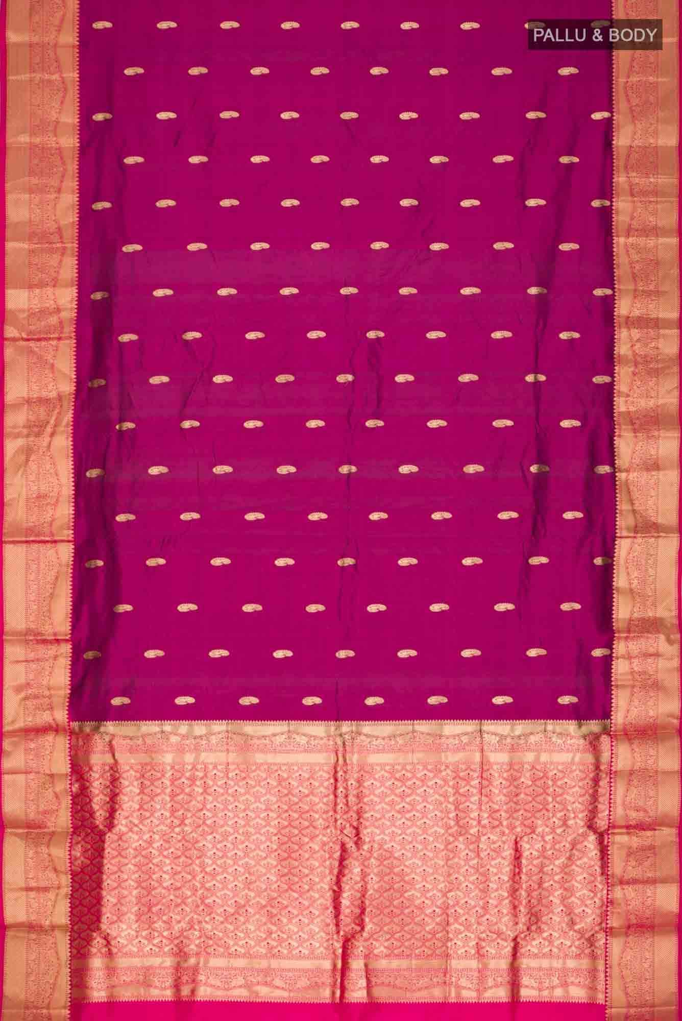 Magenta Bangalore Silk Saree