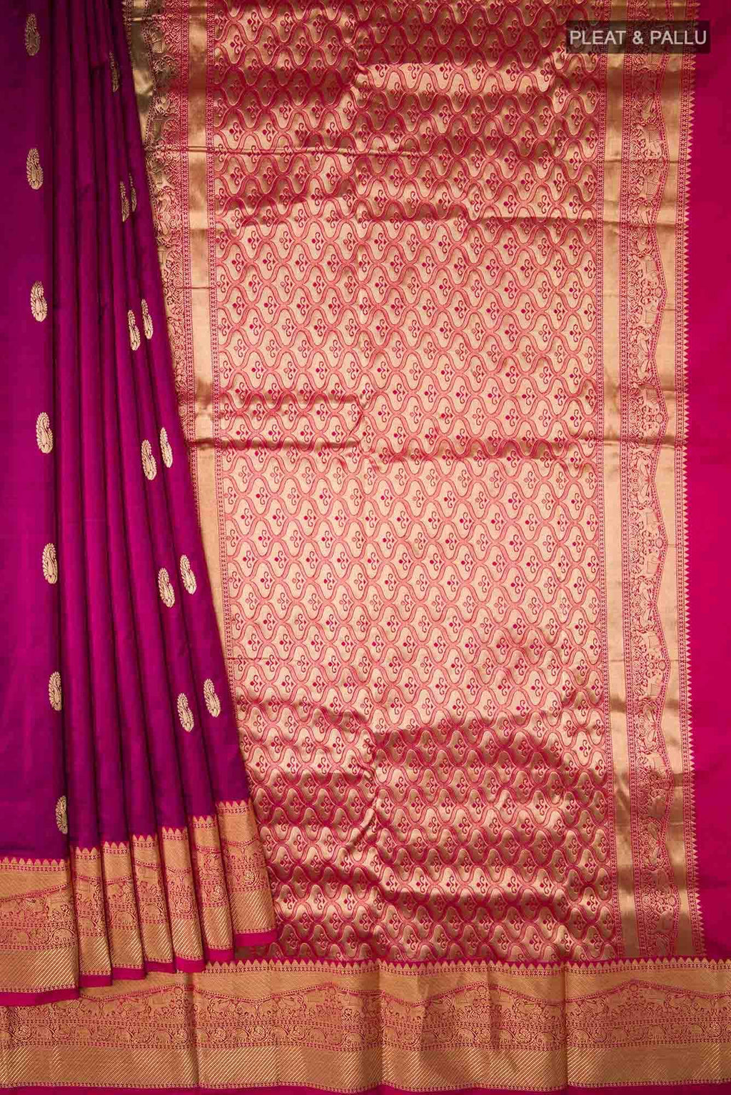 Magenta Bangalore Silk Saree