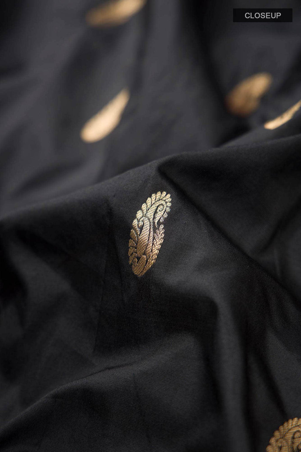 Black Bangalore Silk Saree