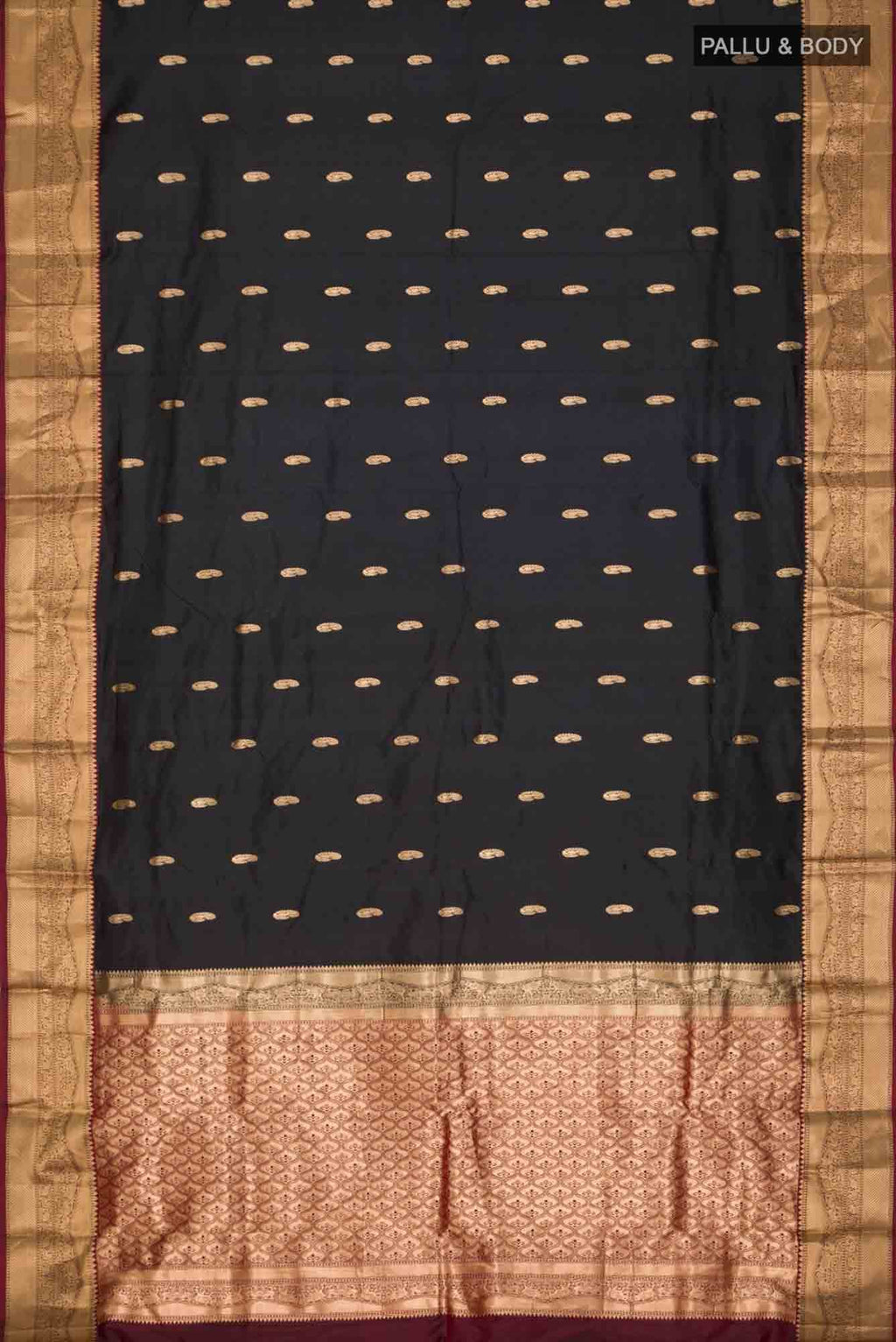 Black Bangalore Silk Saree