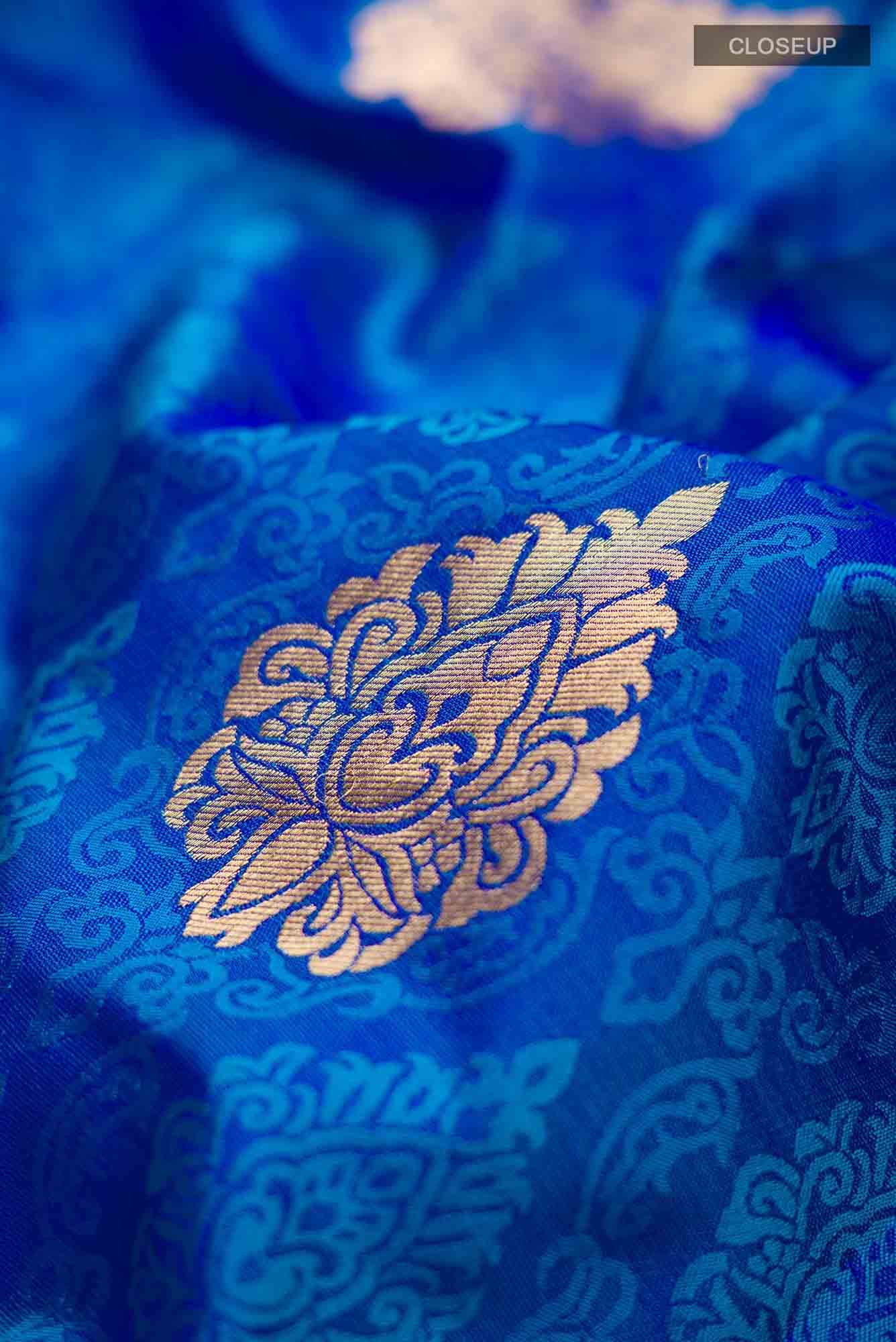 Blue Bangalore Silk Saree