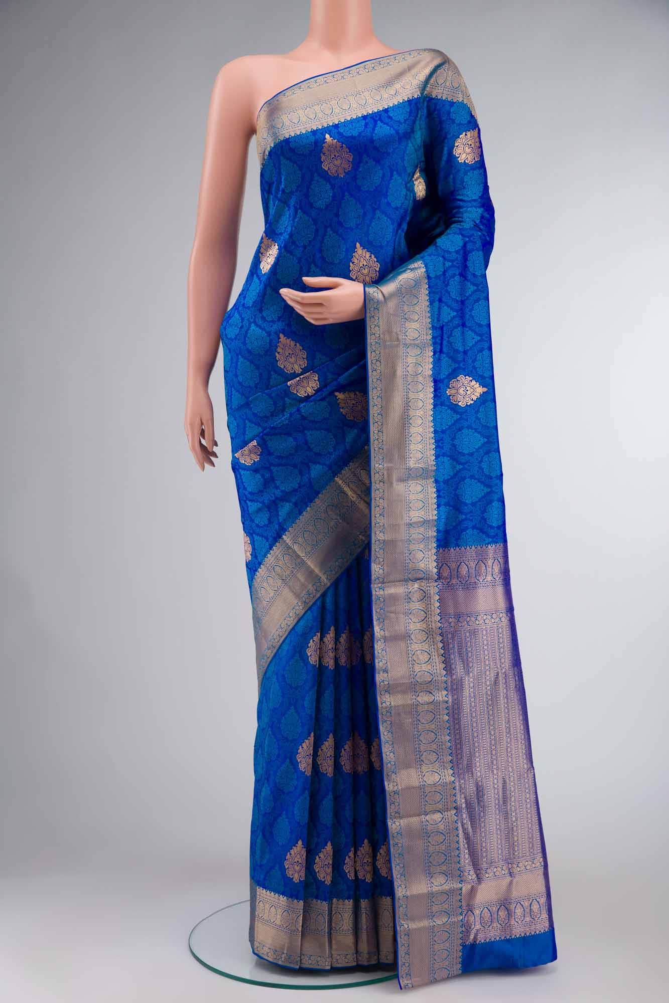 Blue Bangalore Silk Saree