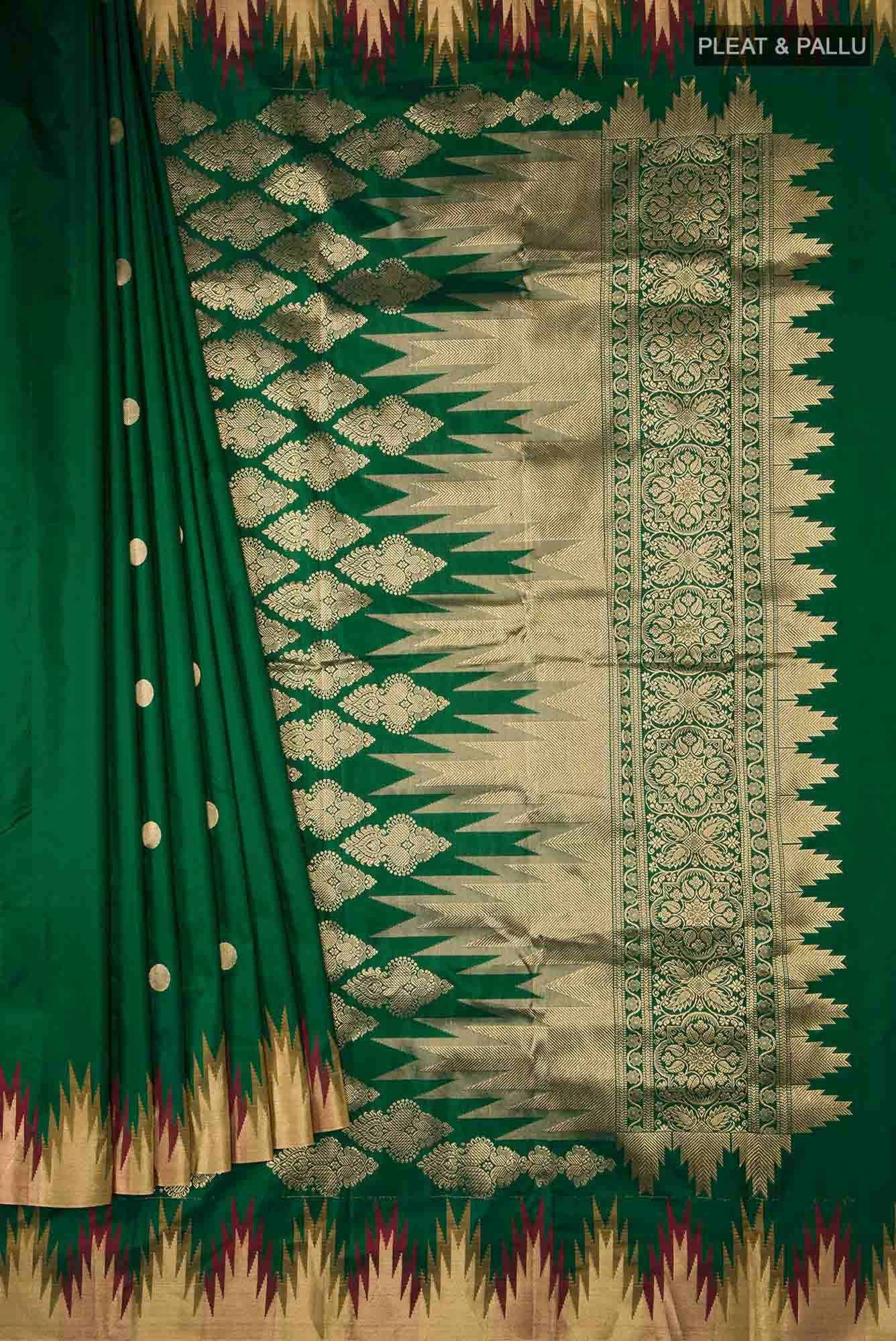 Green Bangalore Silk Saree
