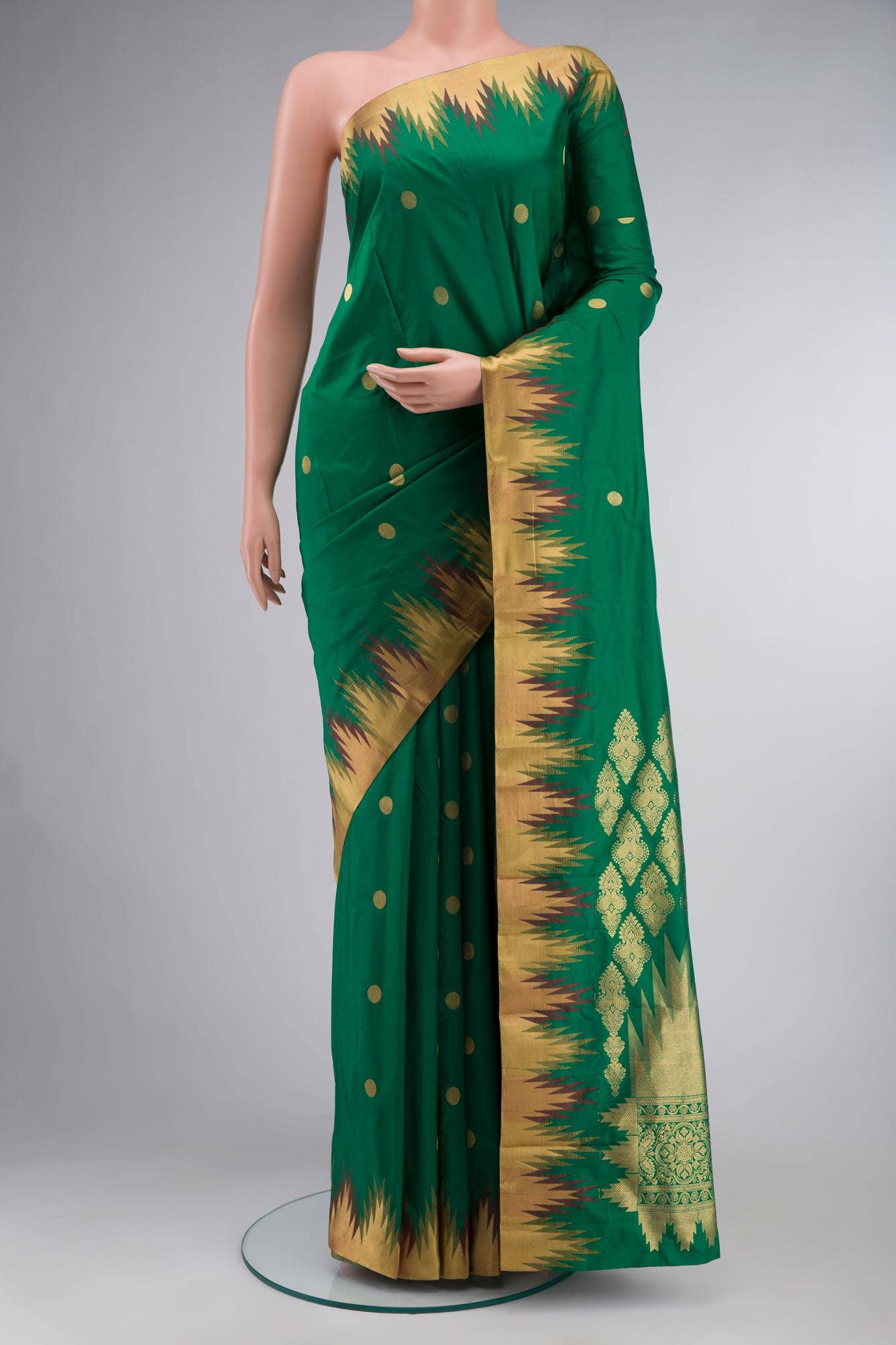 Green Bangalore Silk Saree