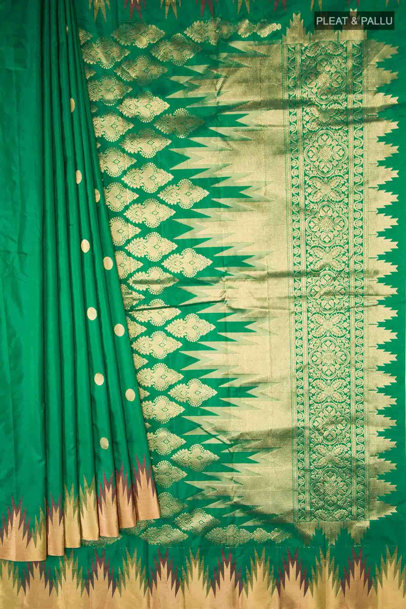 Green Bangalore Silk Saree