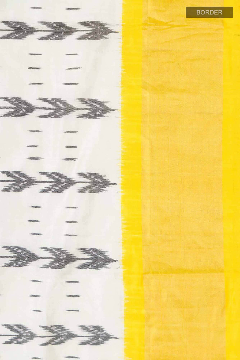 Cream Pochampally Silk Saree