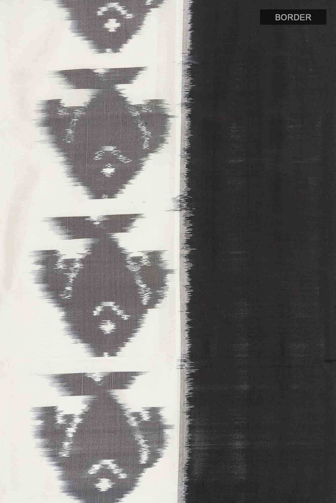 Cream Pochampally Silk Saree