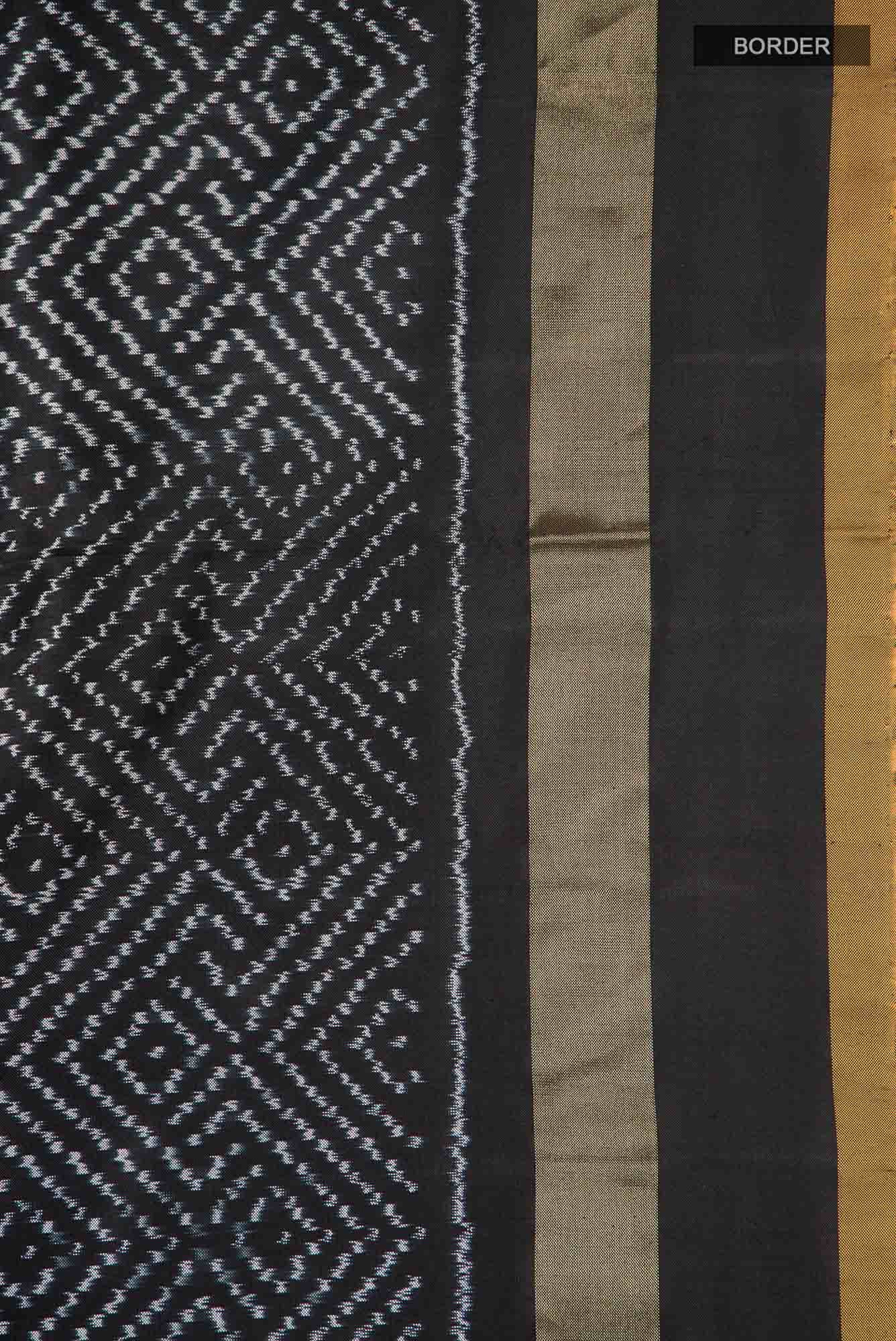 Black Pochampally Silk Saree
