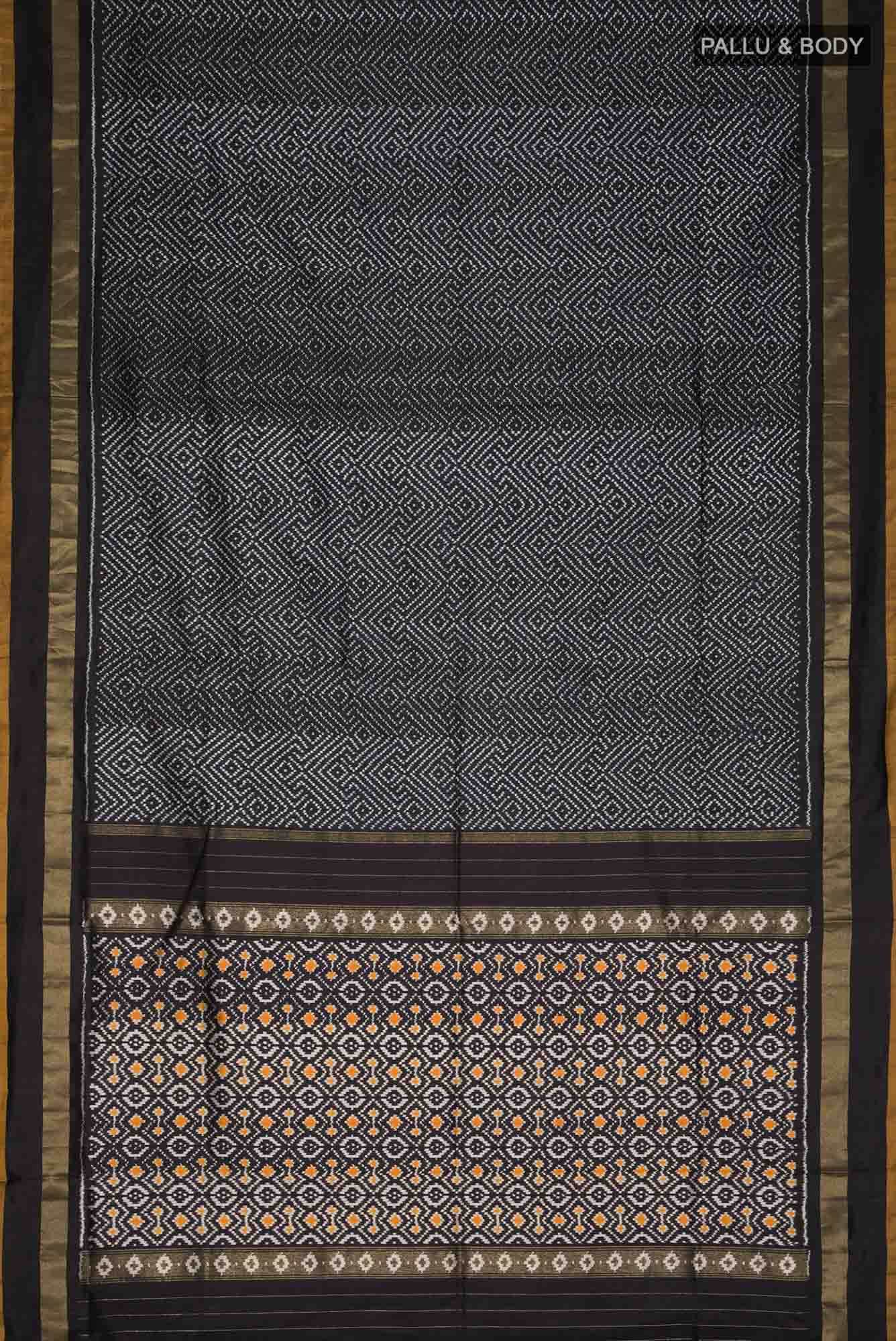 Black Pochampally Silk Saree
