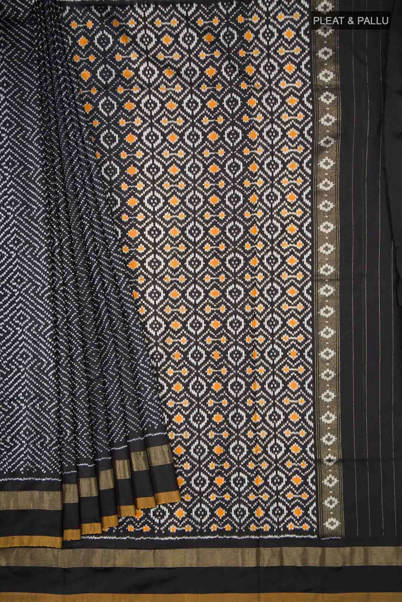 Black Pochampally Silk Saree