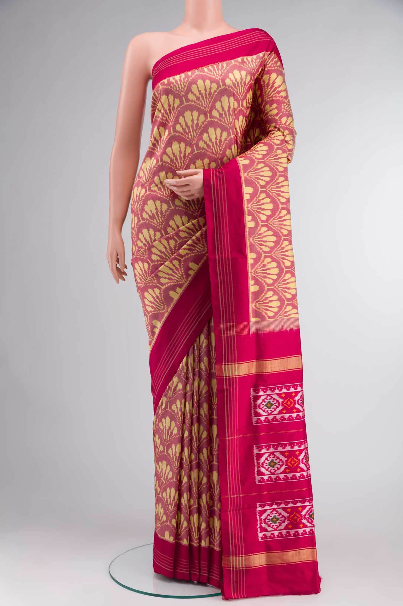 Pink Pochampally Silk Saree