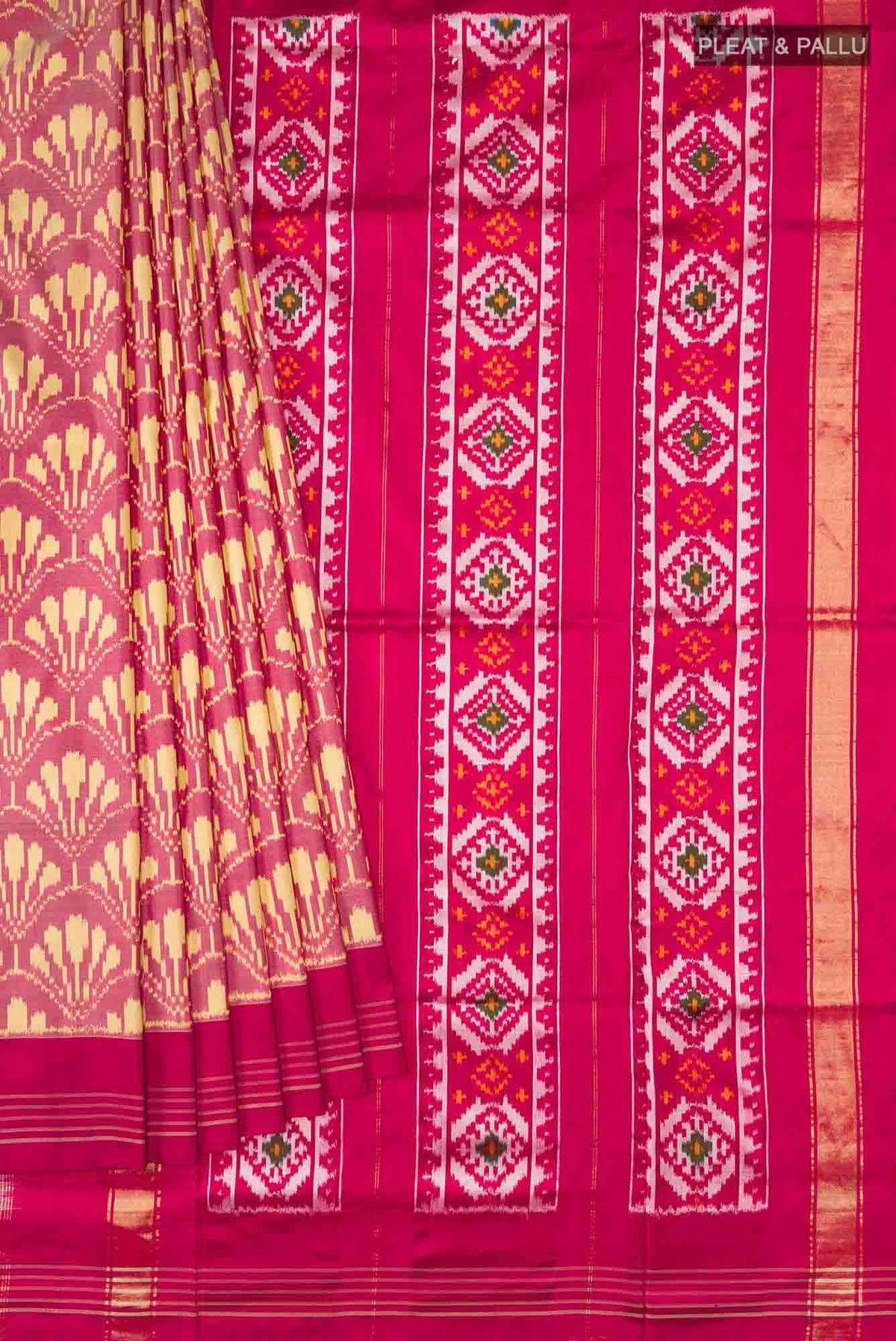 Pink Pochampally Silk Saree