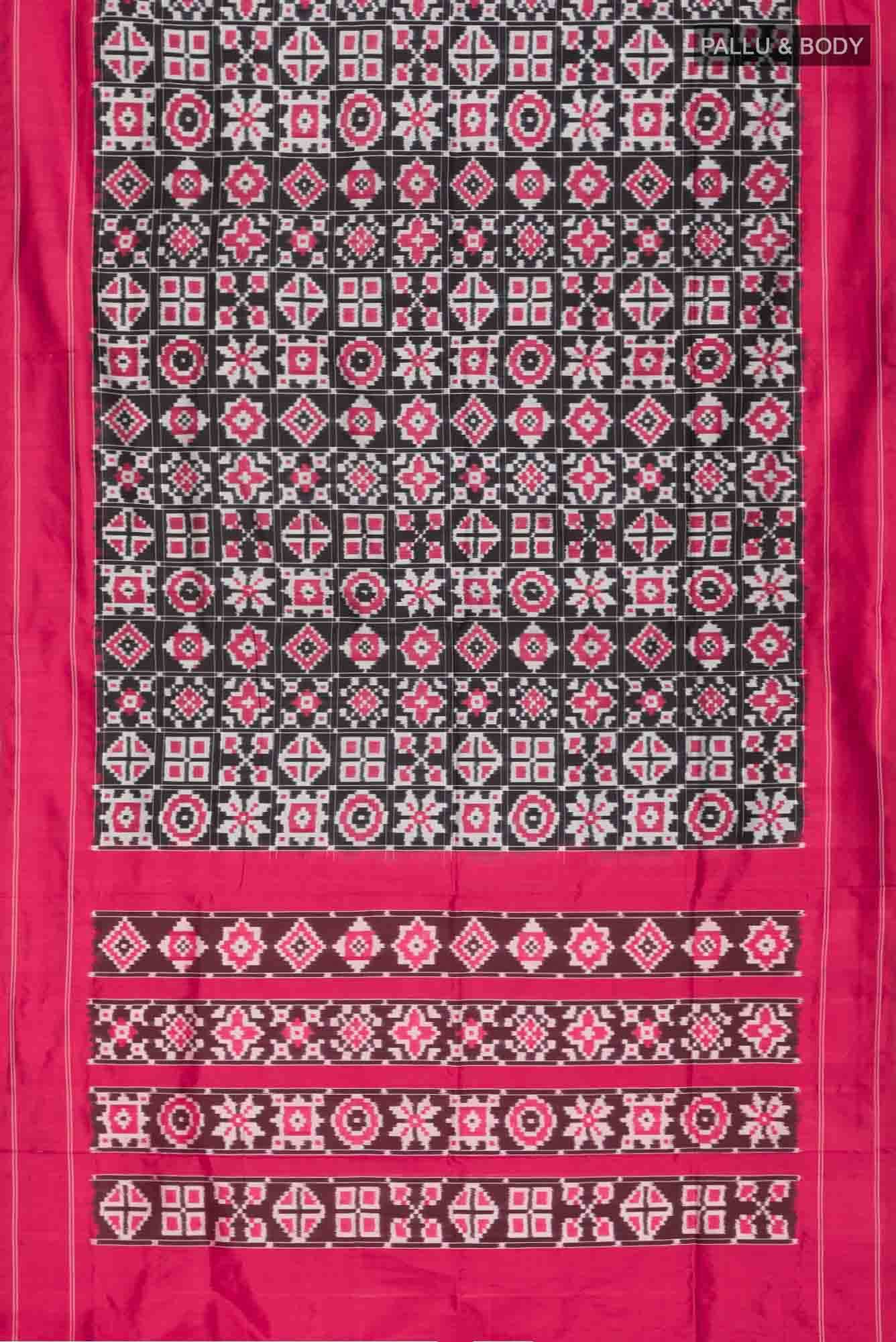 Black Pochampally Silk Saree