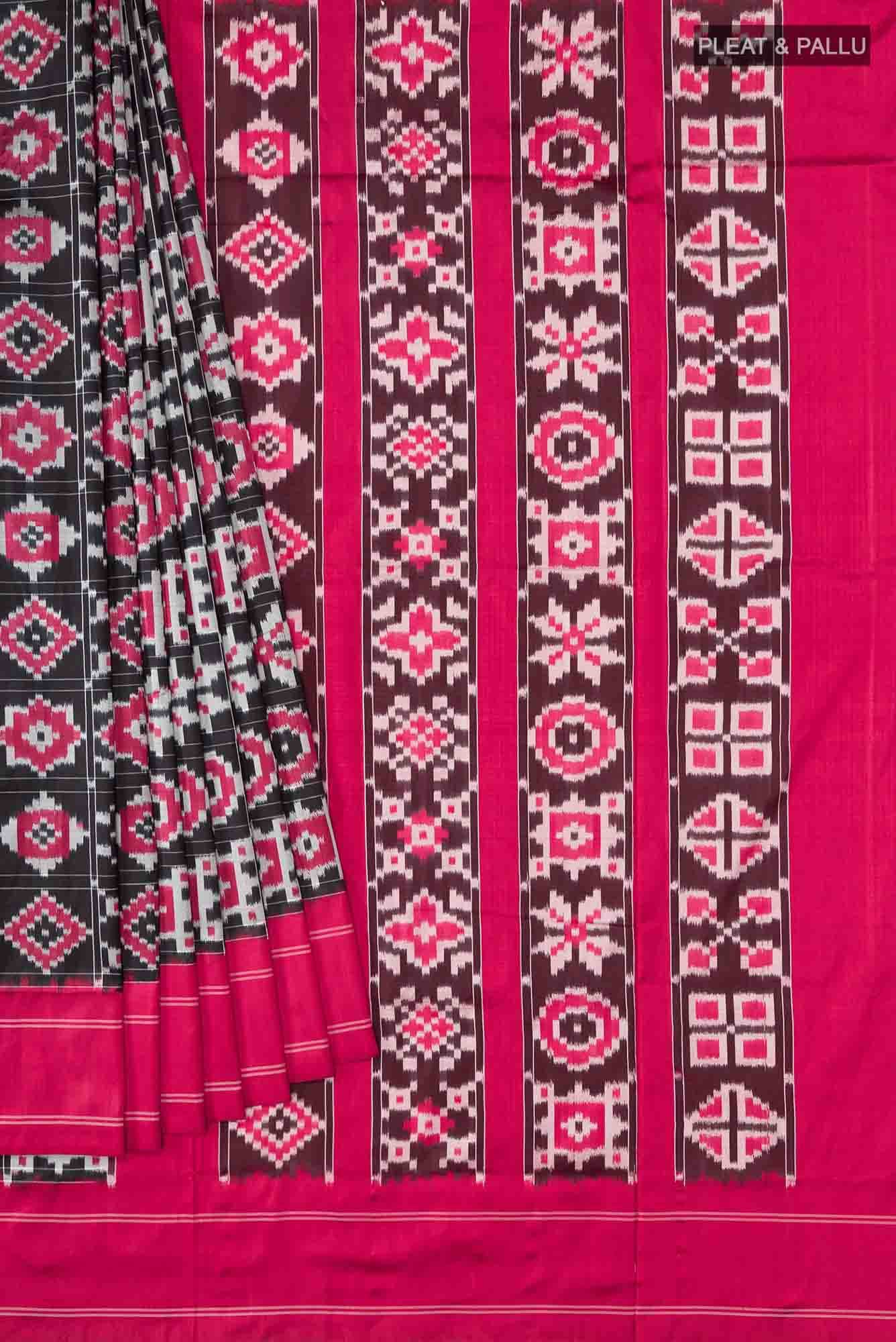 Black Pochampally Silk Saree