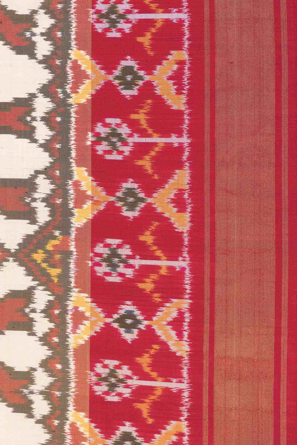 Beige Dual Tone Double Ikat Saree