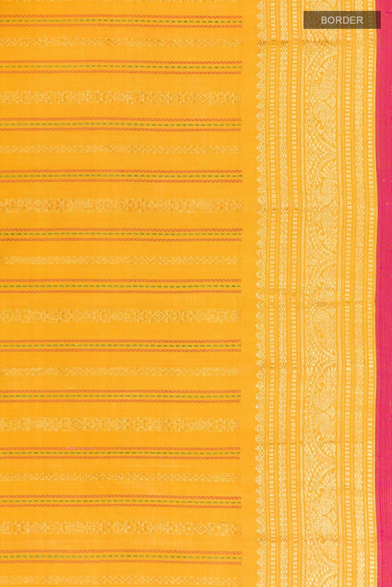 Yellow Kanchipuram Silk Saree