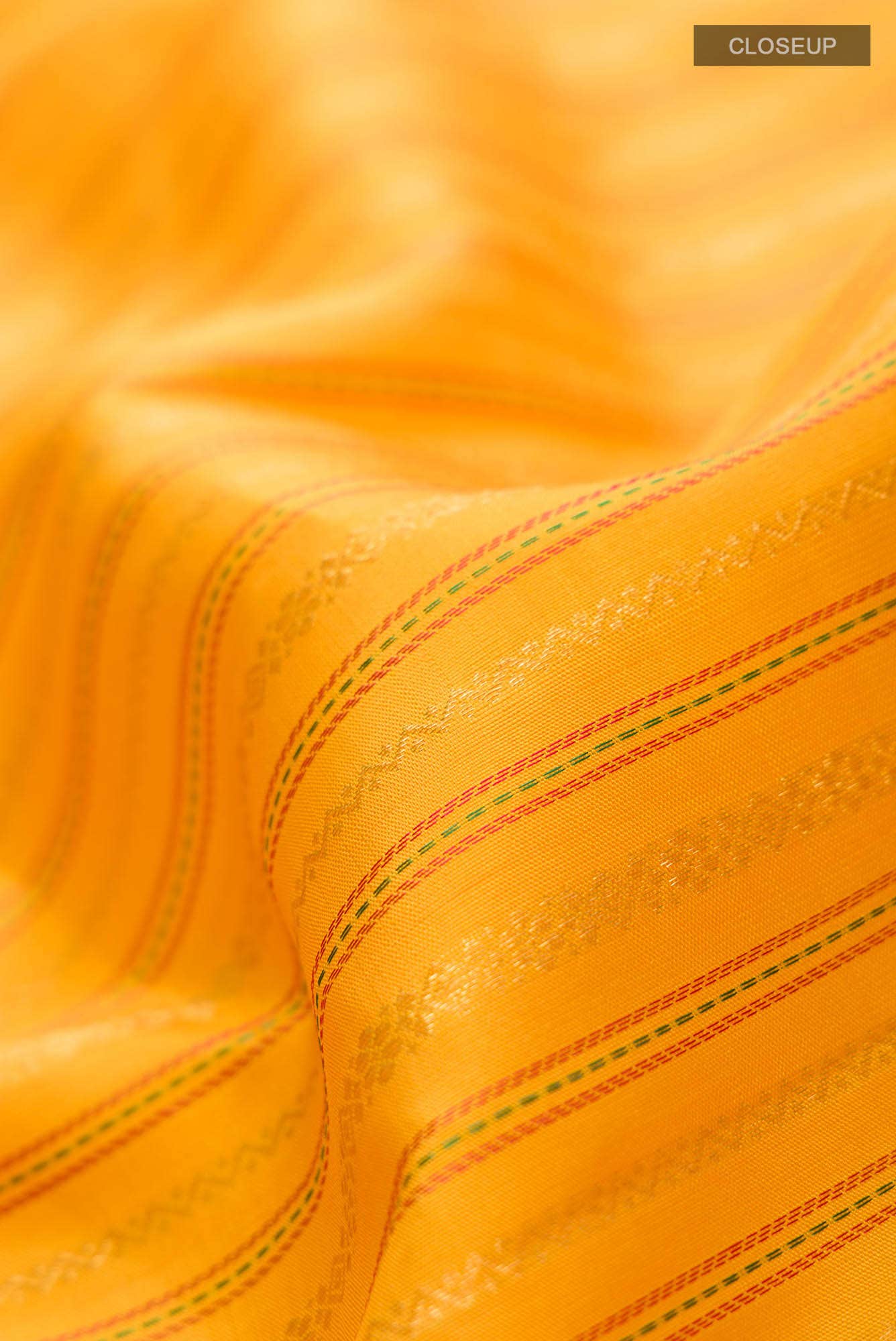 Yellow Kanchipuram Silk Saree