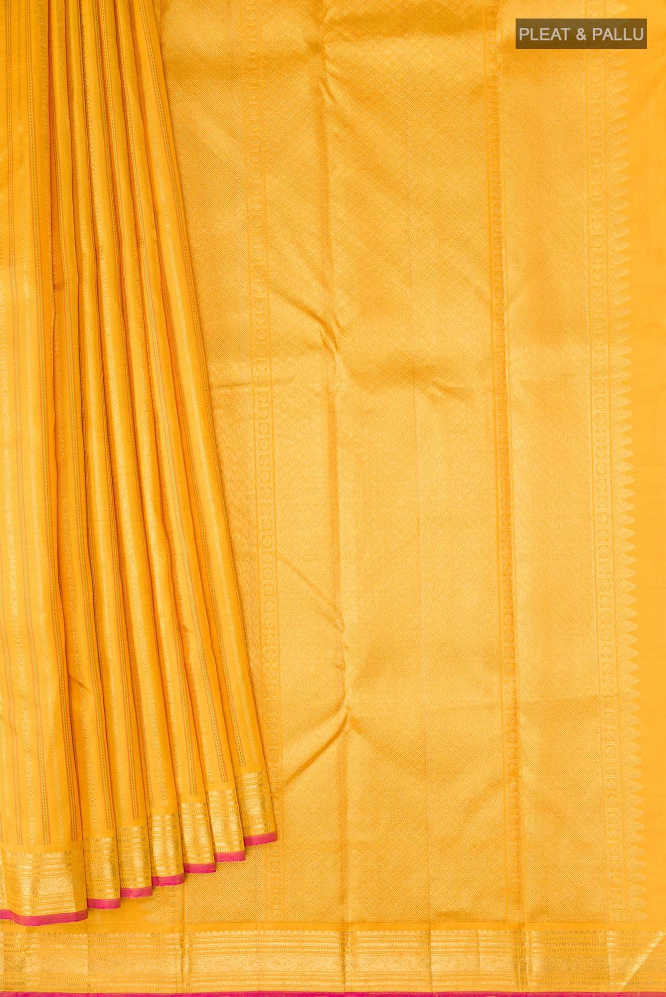 Yellow Kanchipuram Silk Saree