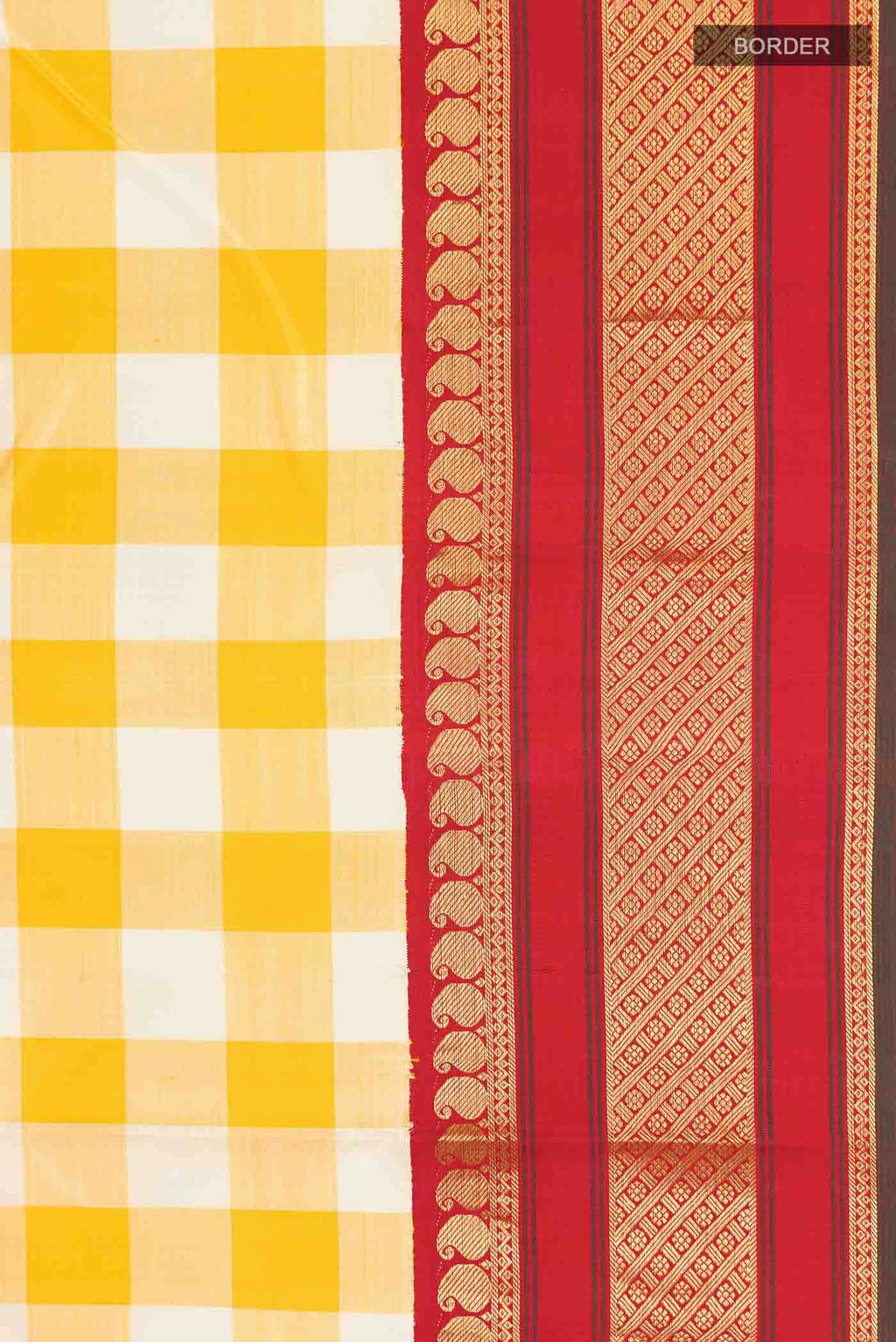 Pure Silk Pure Zari Yellow Kanchipuram Saree