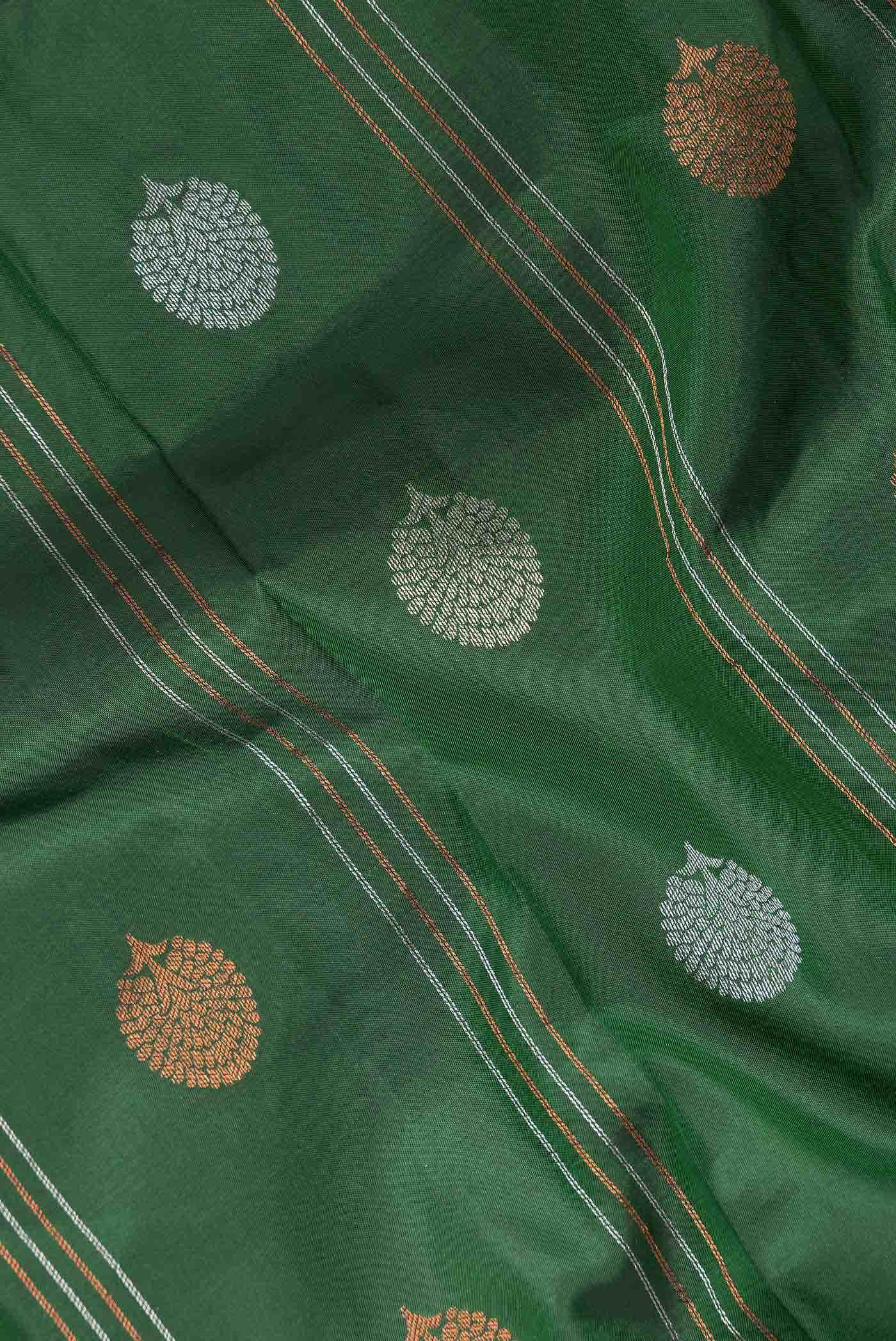 Green Dual Tone Kanchipuram Silk Saree