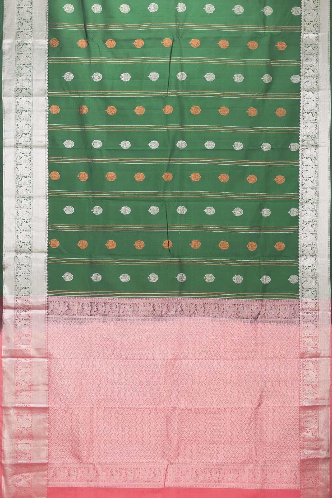 Green Dual Tone Kanchipuram Silk Saree