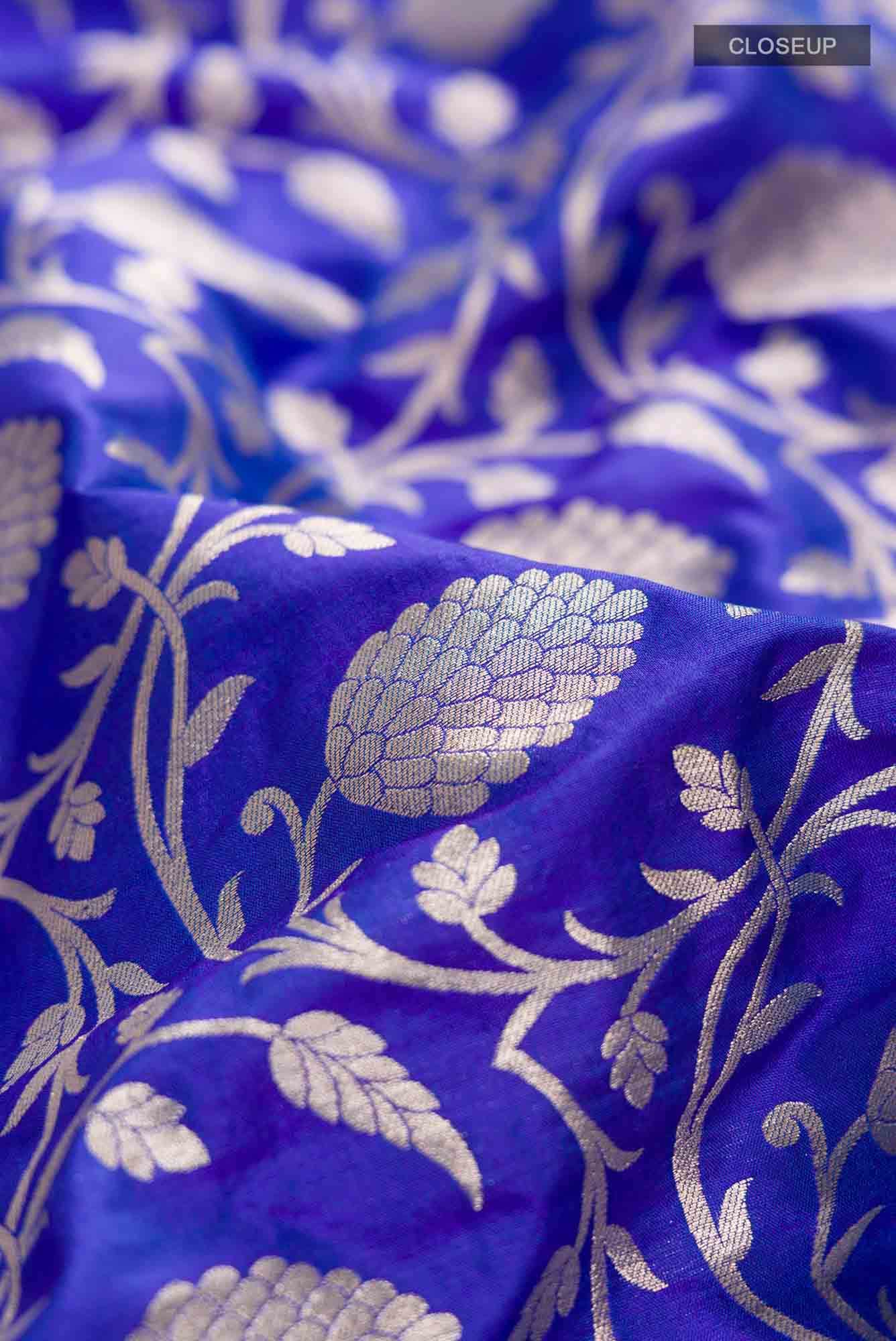 Blue Banarasi Silk Saree
