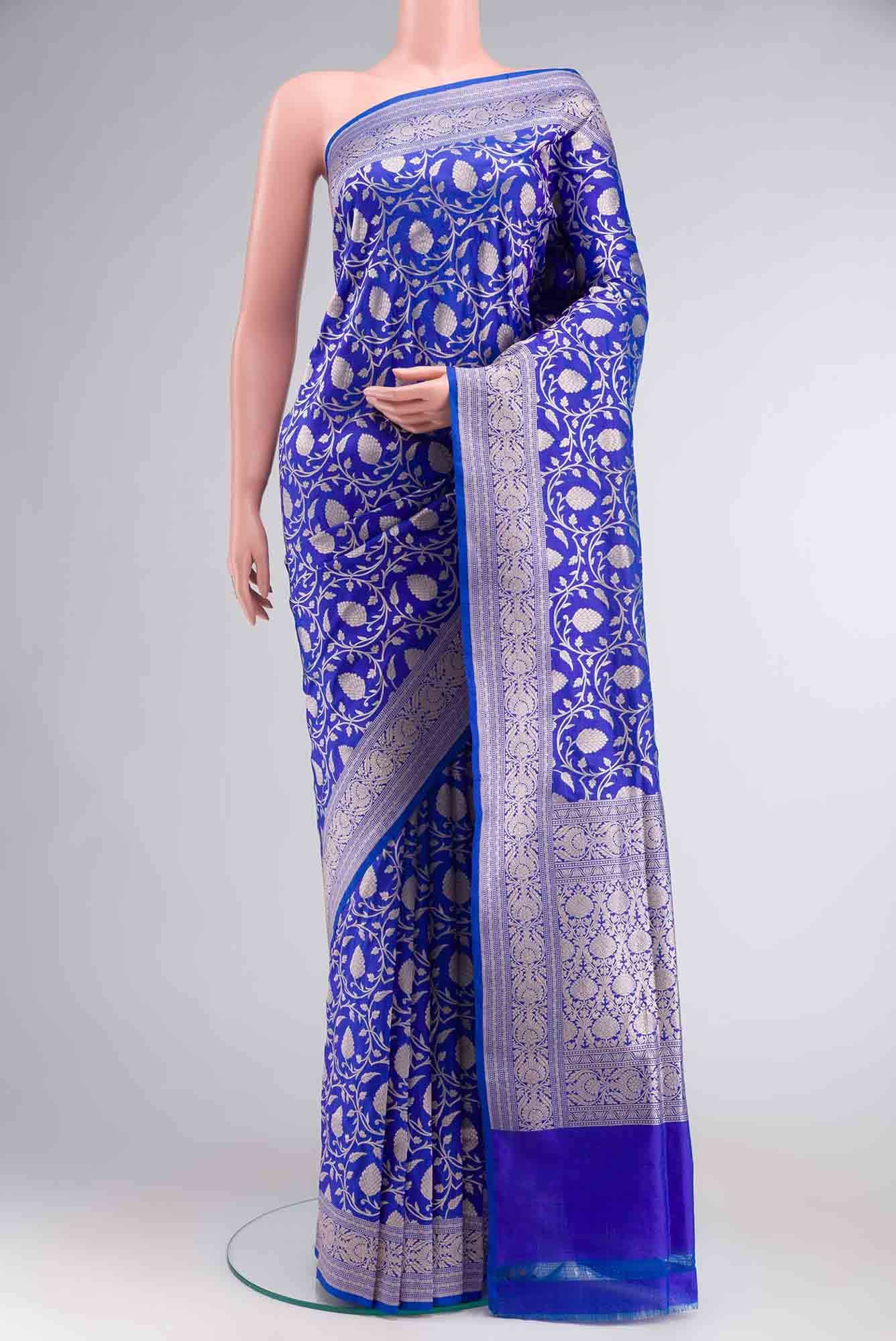 Blue Banarasi Silk Saree