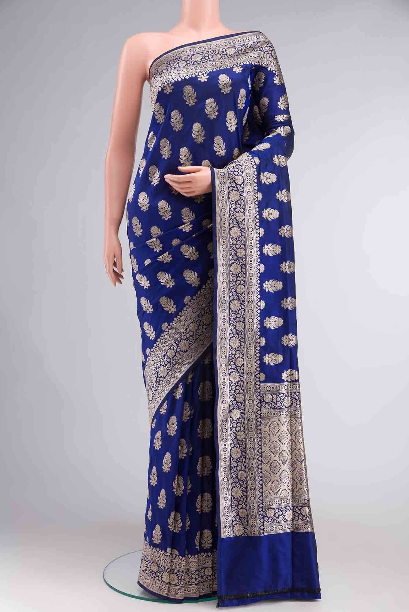 Blue Banarasi Silk Saree