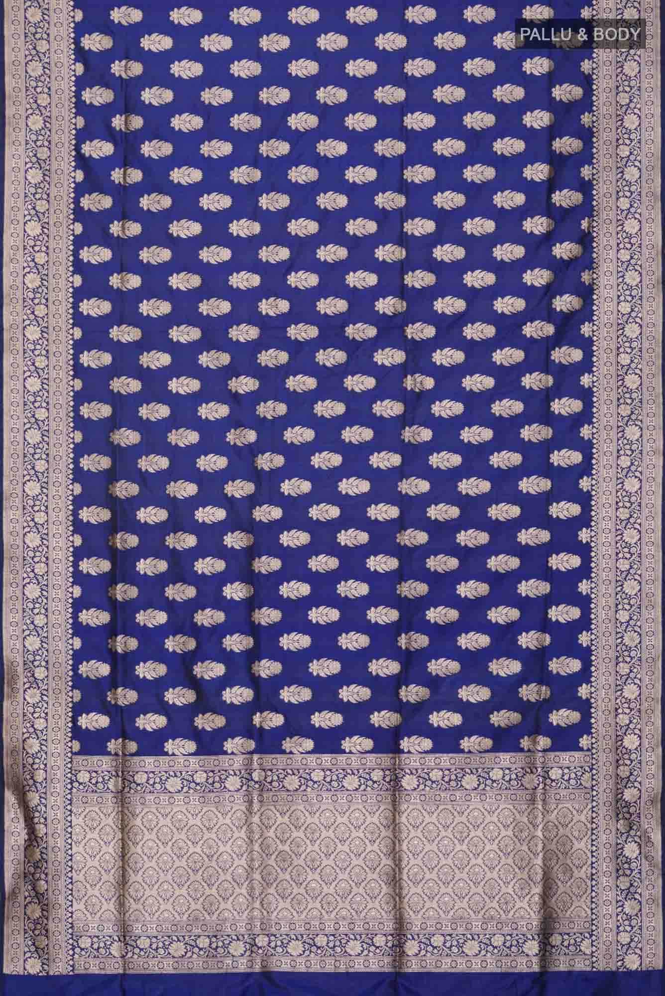 Blue Banarasi Silk Saree