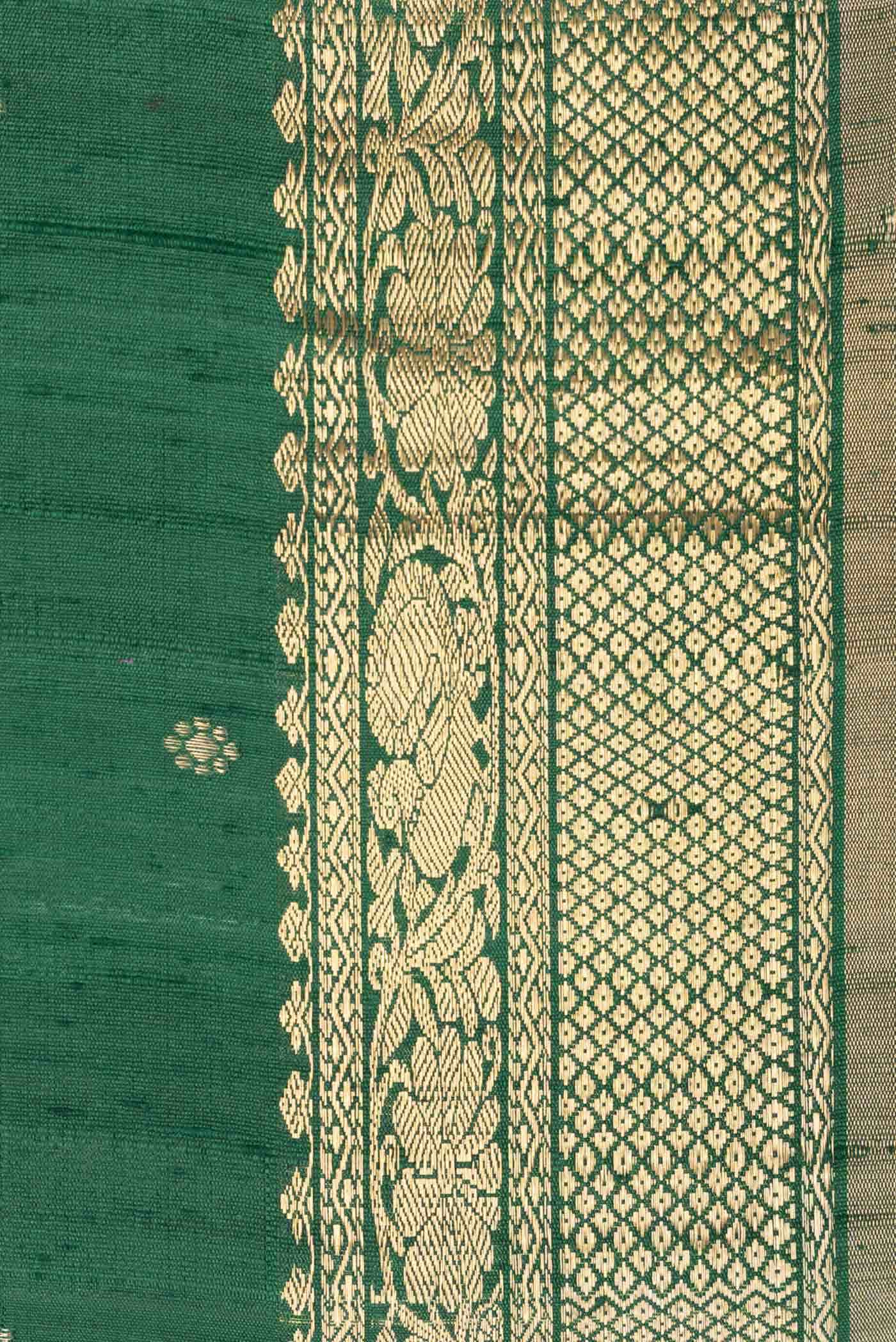 Green Raw Silk Saree