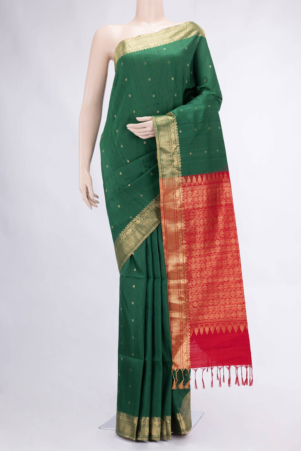 Green Raw Silk Saree