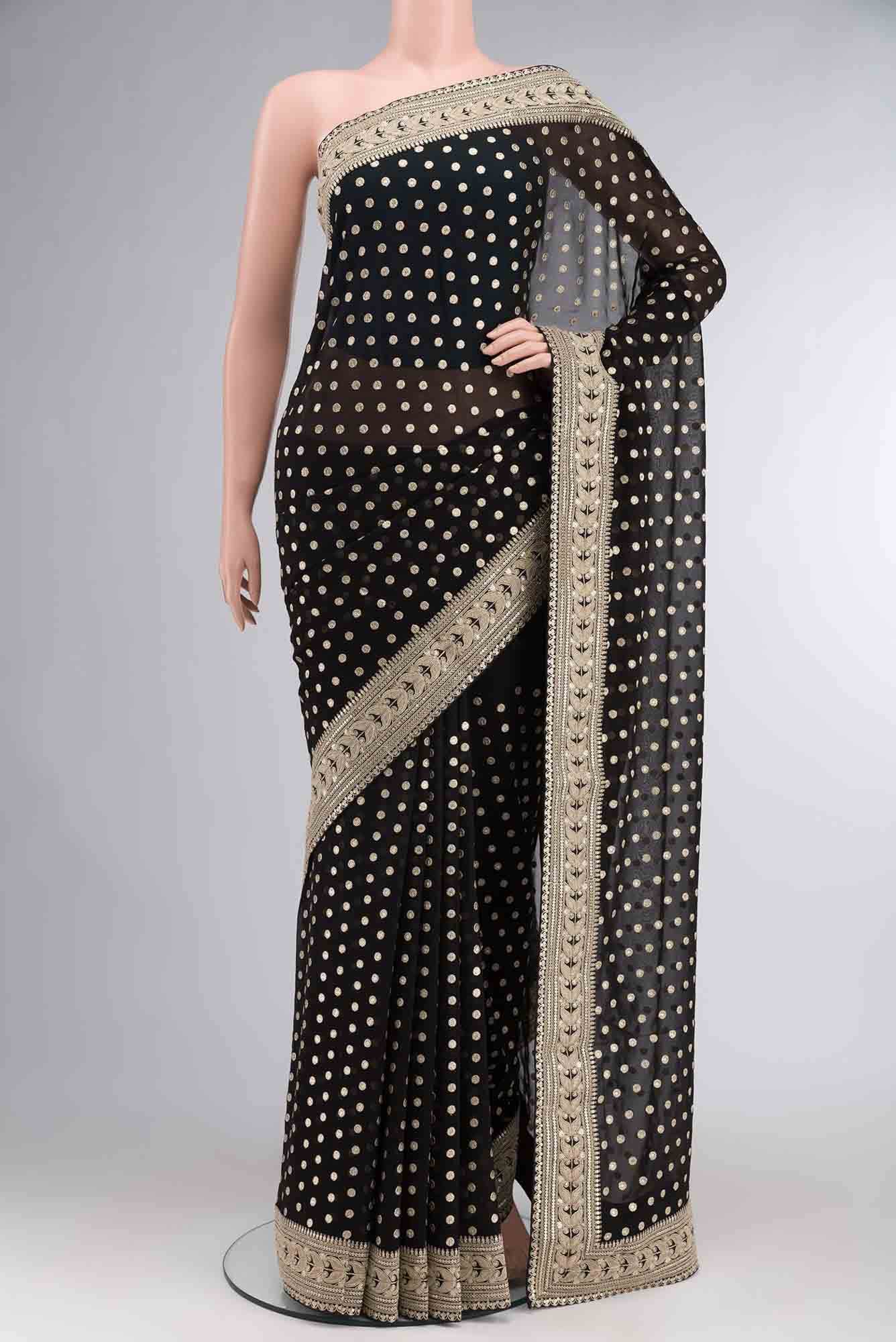 Black Georgette Saree