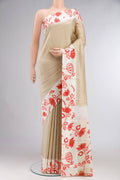 Beige Soft Silk Saree